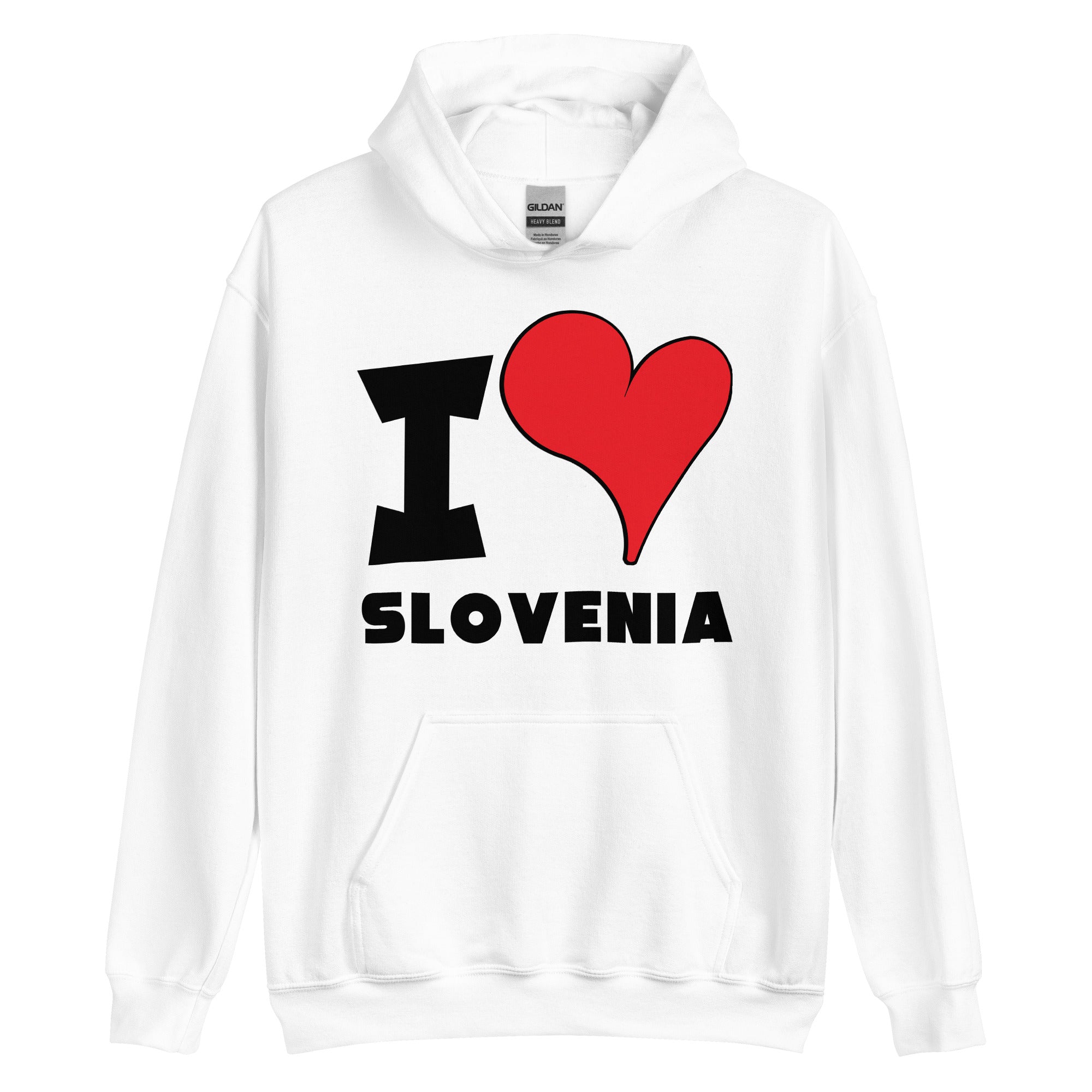 Unisex Hoodie - I Love Slovenia Red