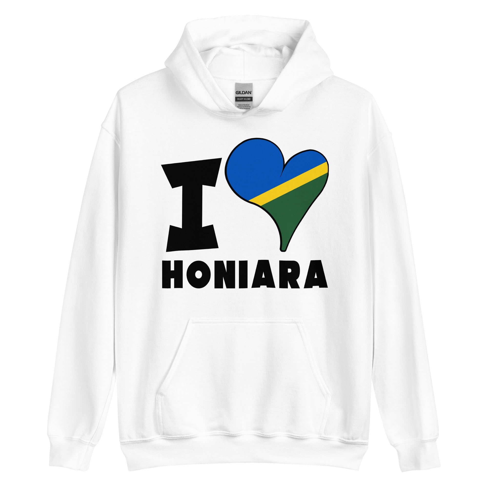 Unisex Hoodie - I Love Honiara Flag