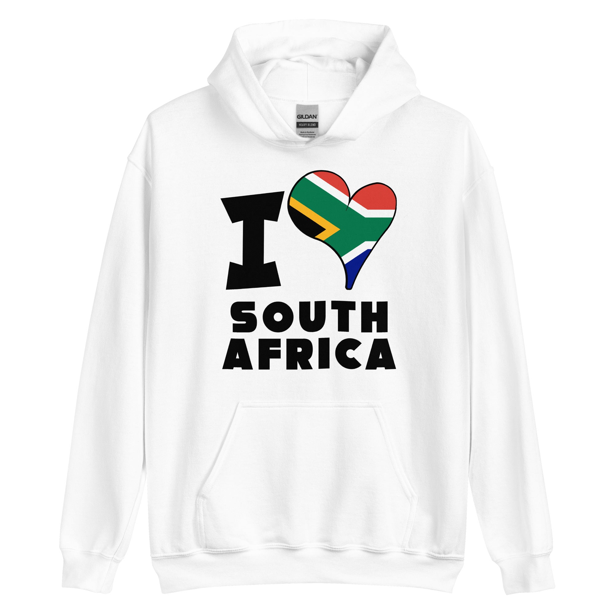 Unisex Hoodie - I Love South Africa Flag