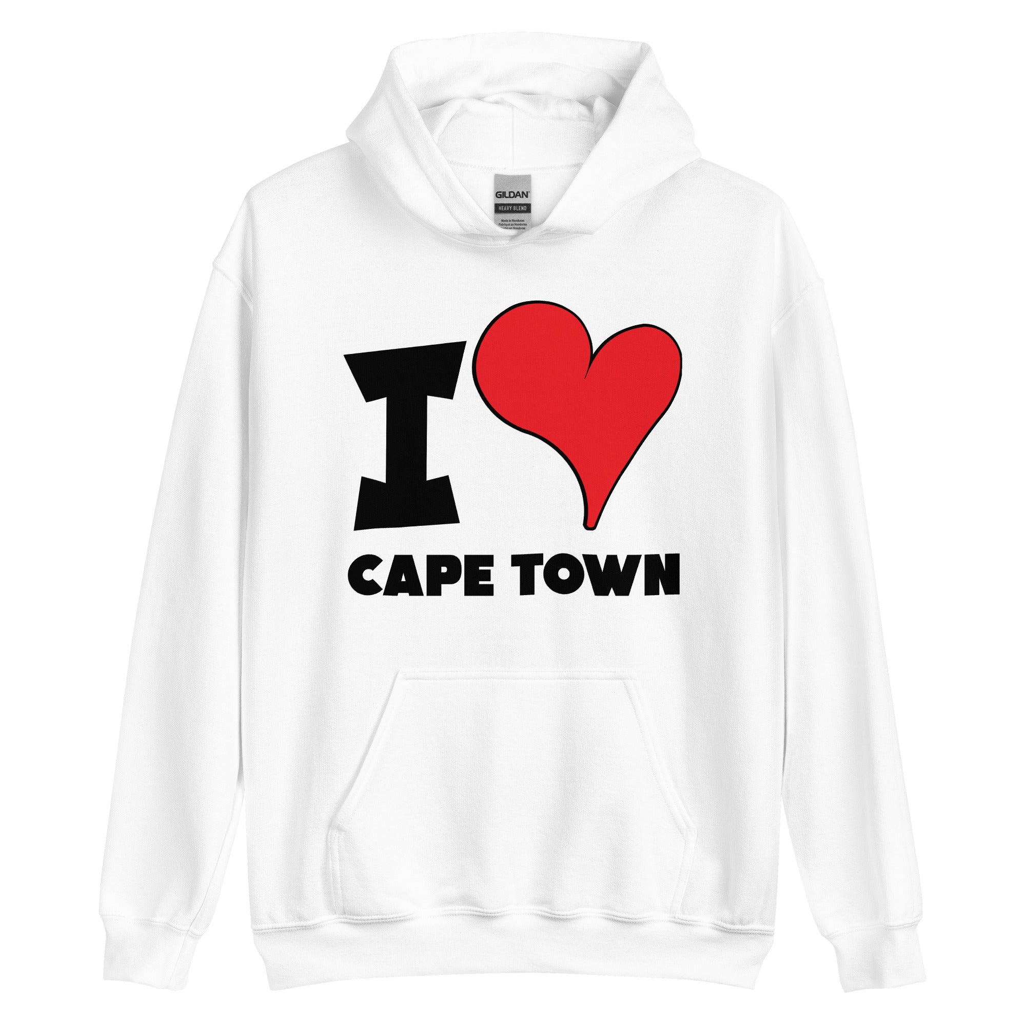 Unisex Hoodie - I Love Cape Town Red