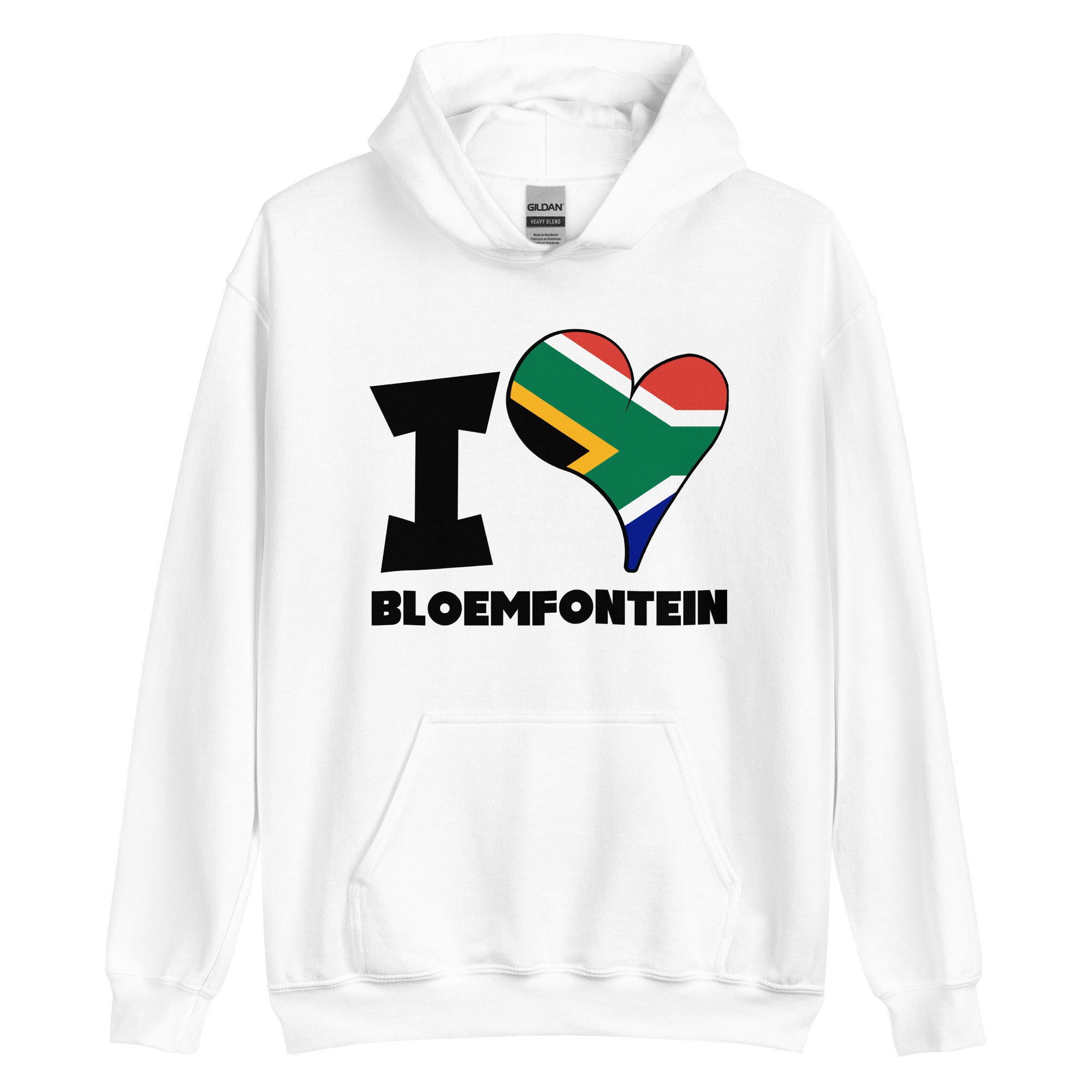 Unisex Hoodie - I Love Bloemfontein Flag