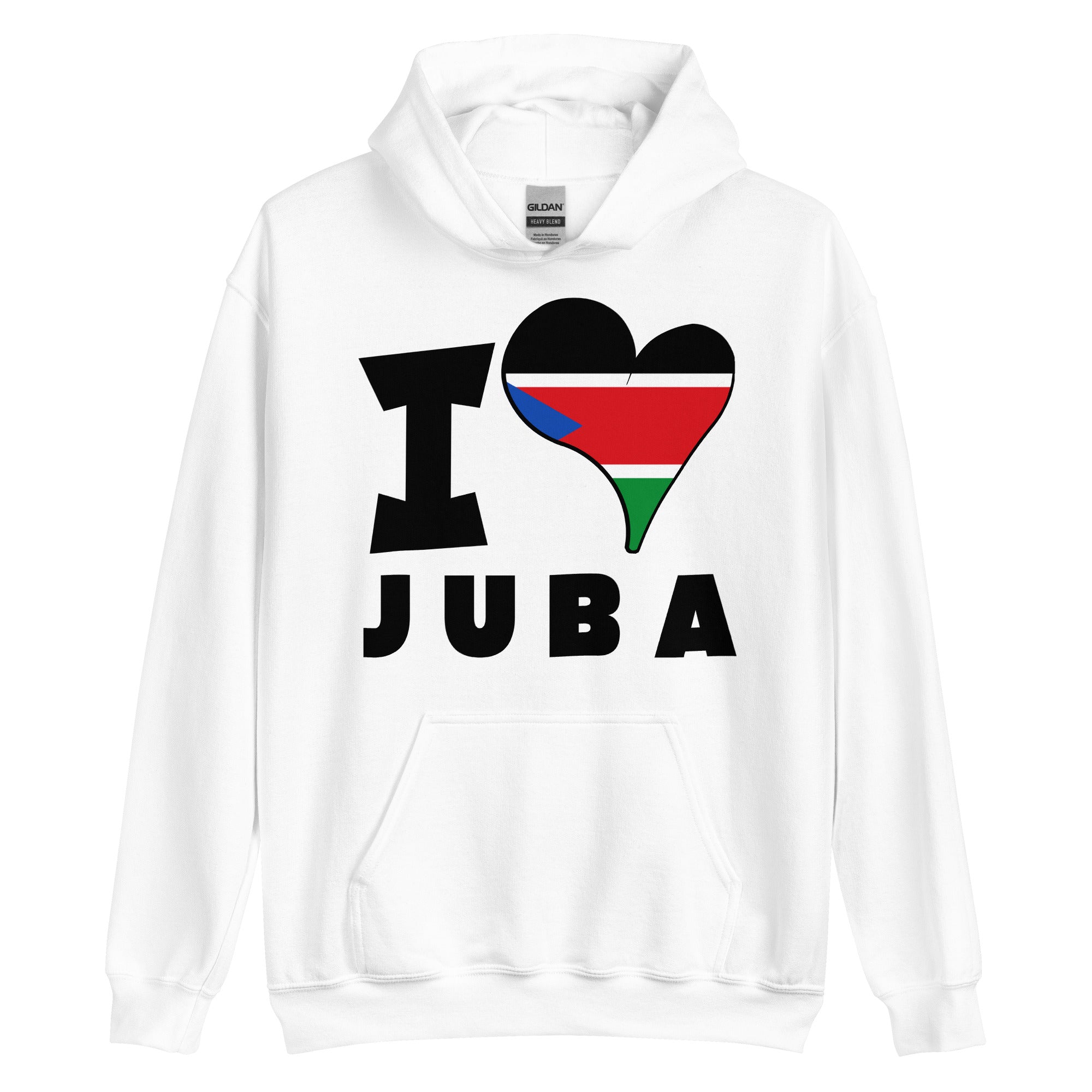 Unisex Hoodie - I Love Juba Flag