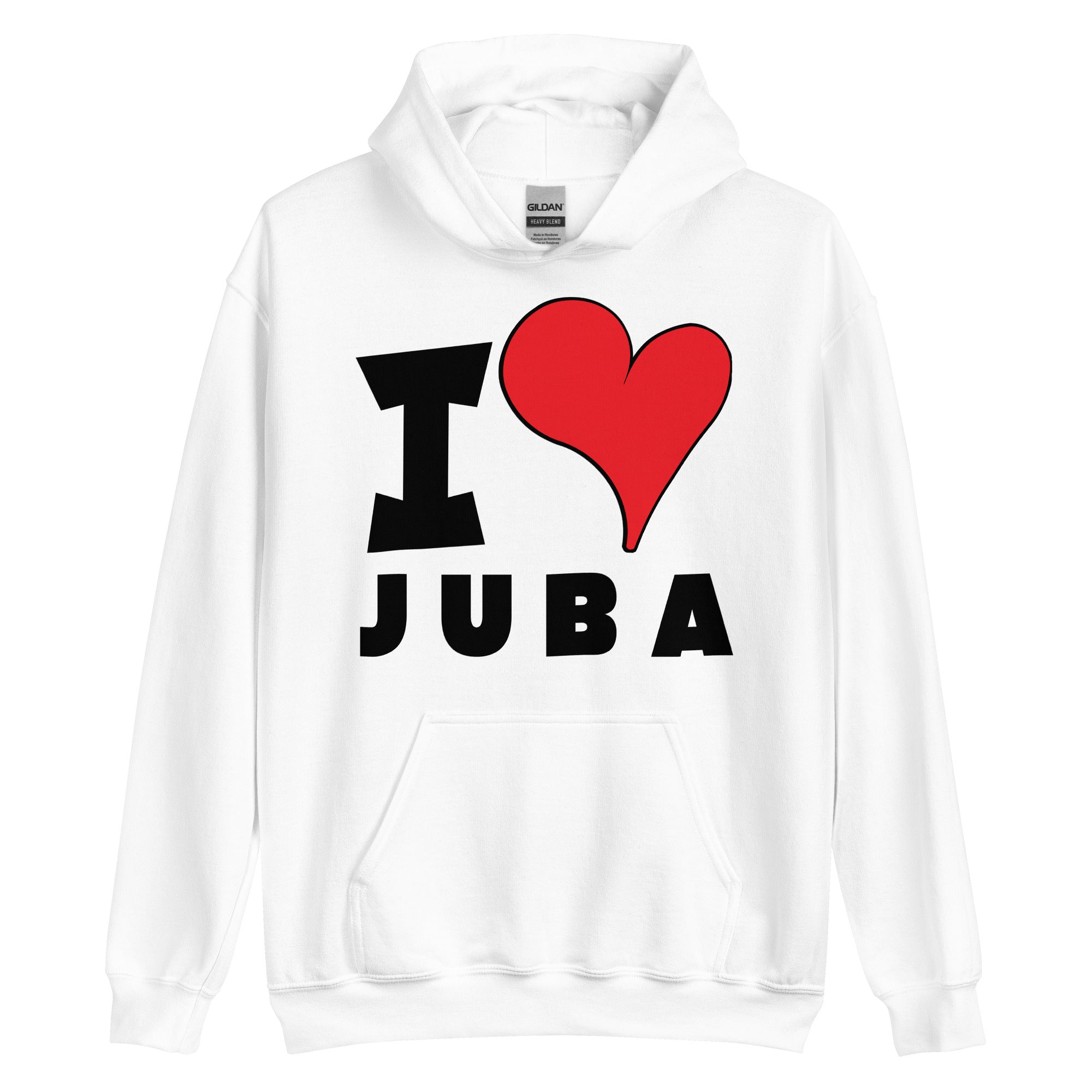 Unisex Hoodie - I Love Juba Red