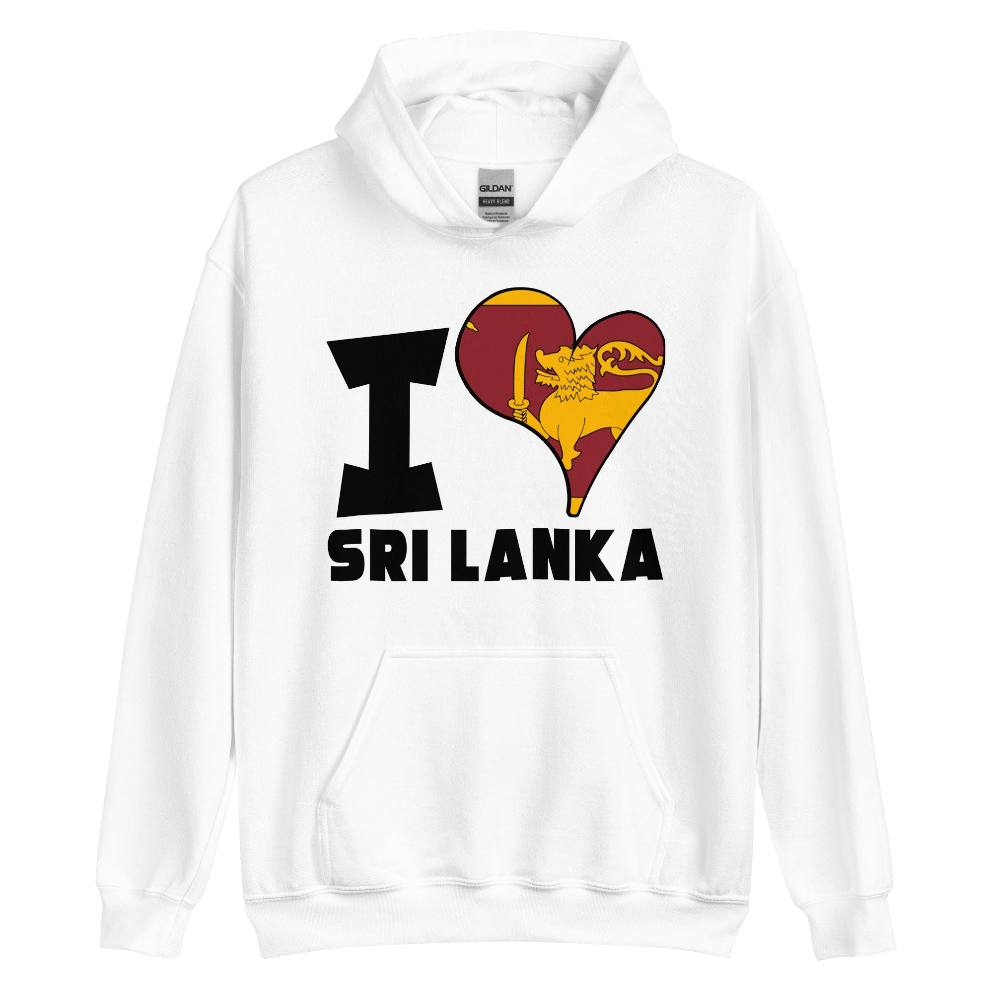 Unisex Hoodie - I Love Sri Lanka Flag