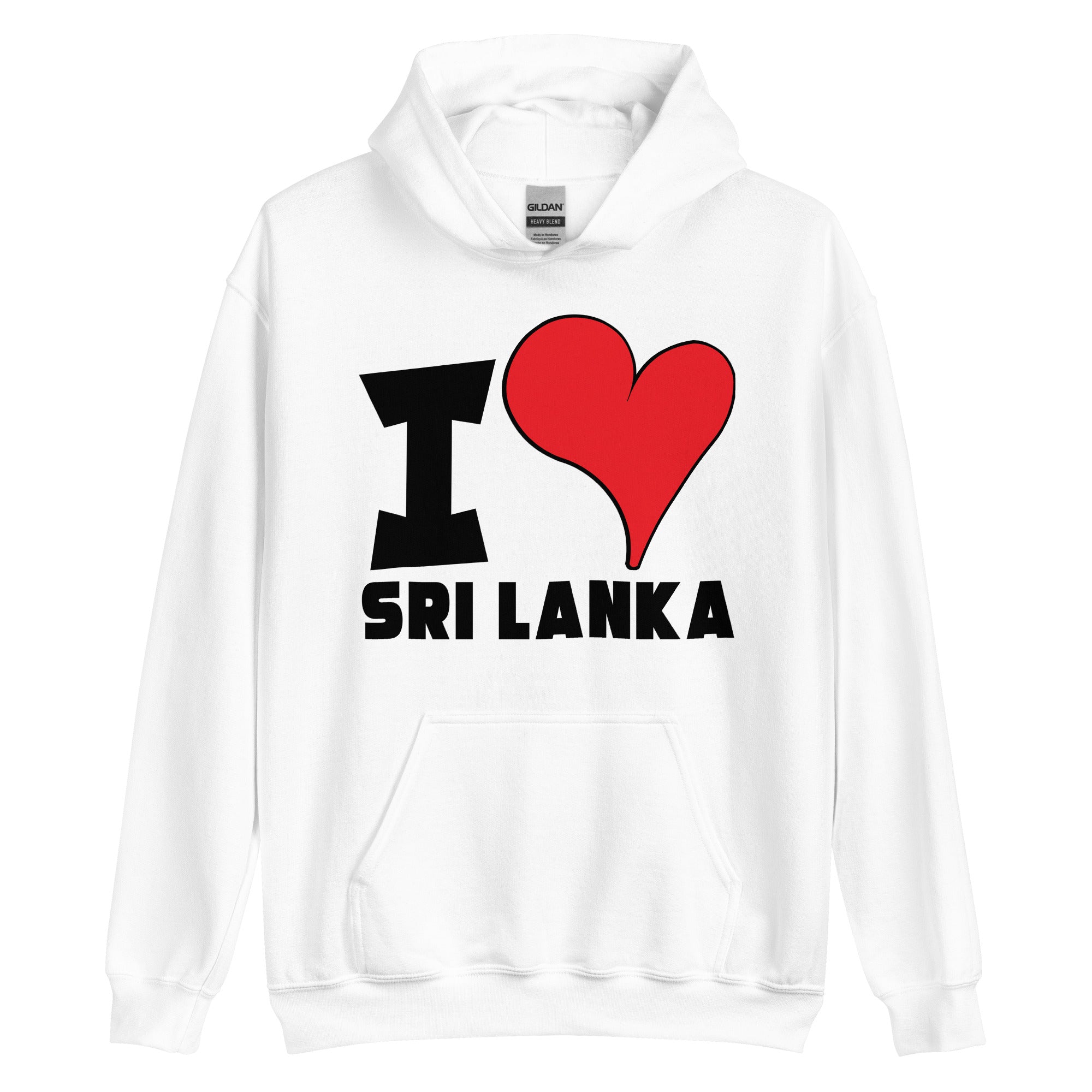 Unisex Hoodie - I Love Sri Lanka Red