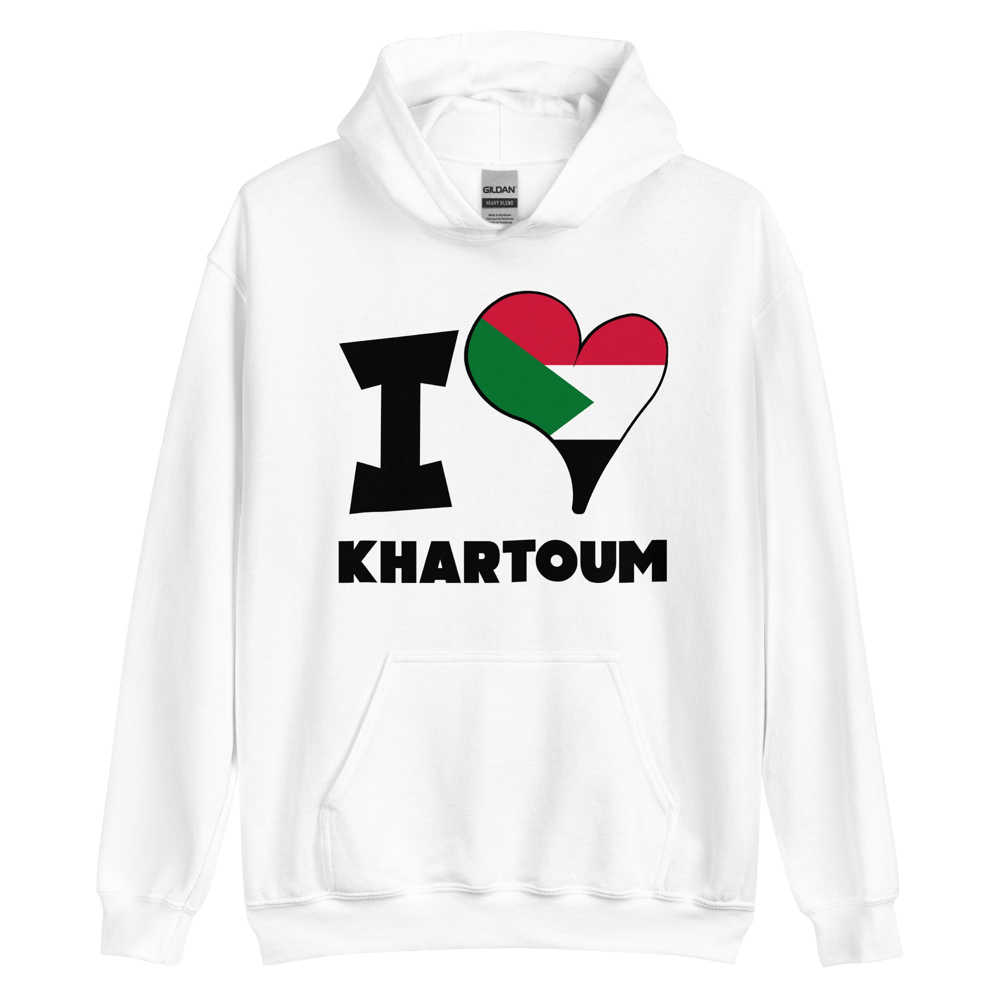 Unisex Hoodie - I Love Khartoum Flag