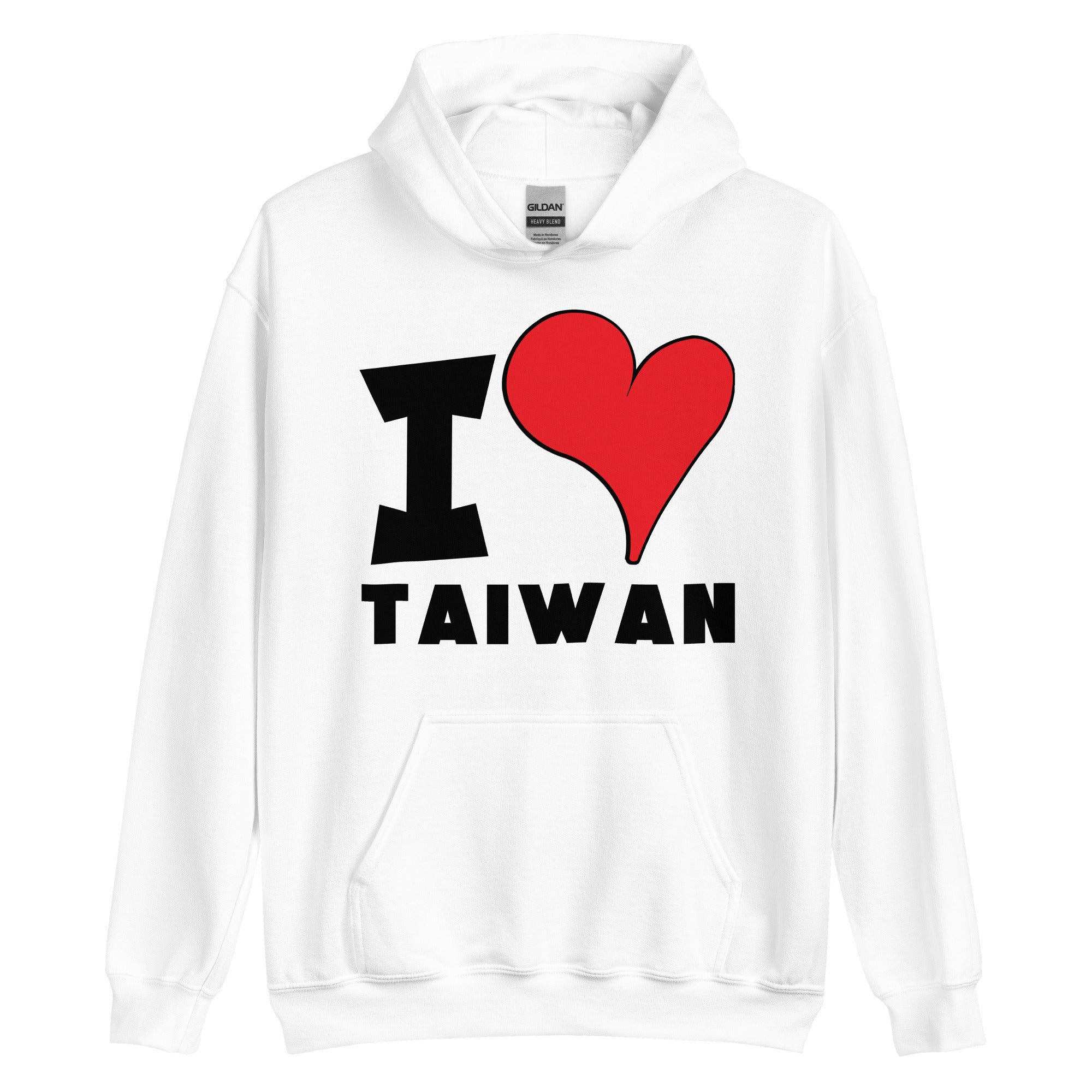 Unisex Hoodie - I Love Taiwan Red