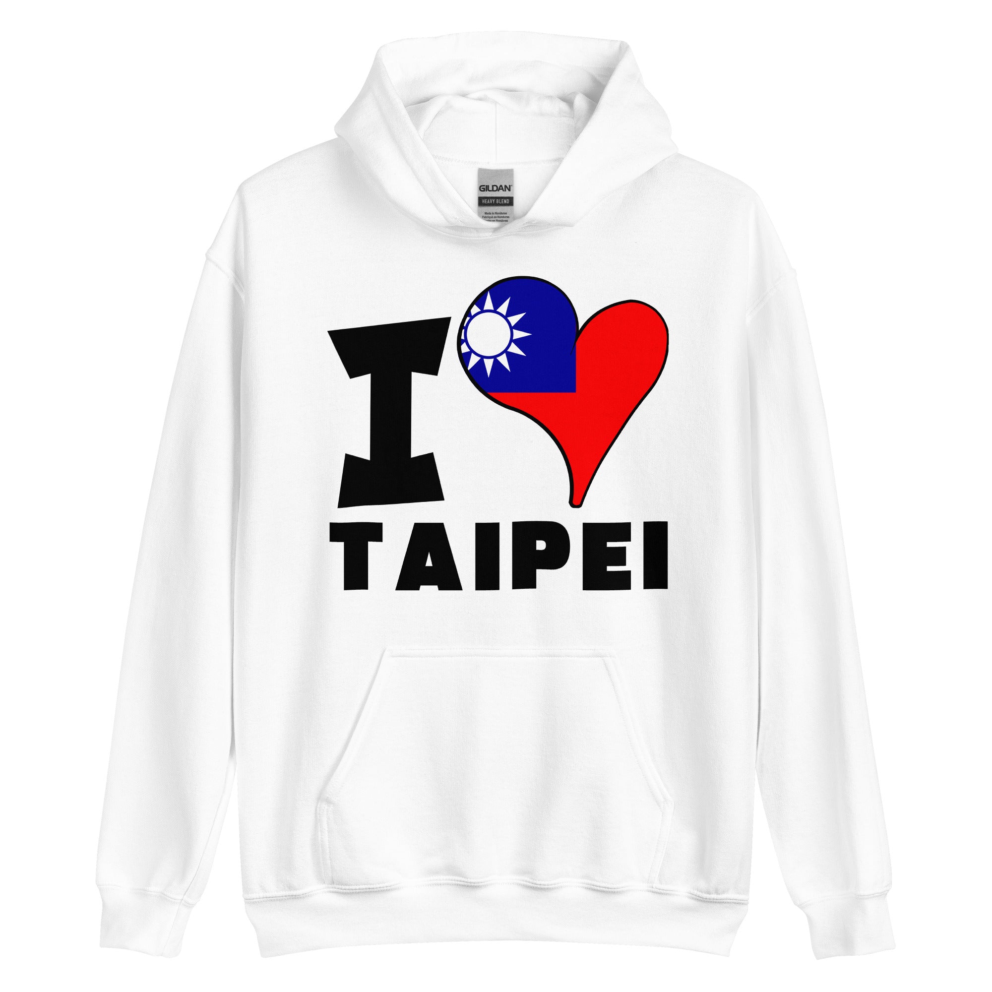 Unisex Hoodie - I Love Taipei Flag