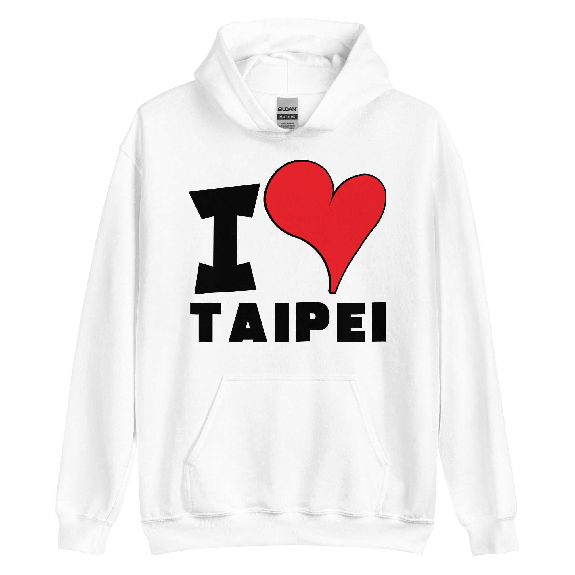 Unisex Hoodie - I Love Taipei Red