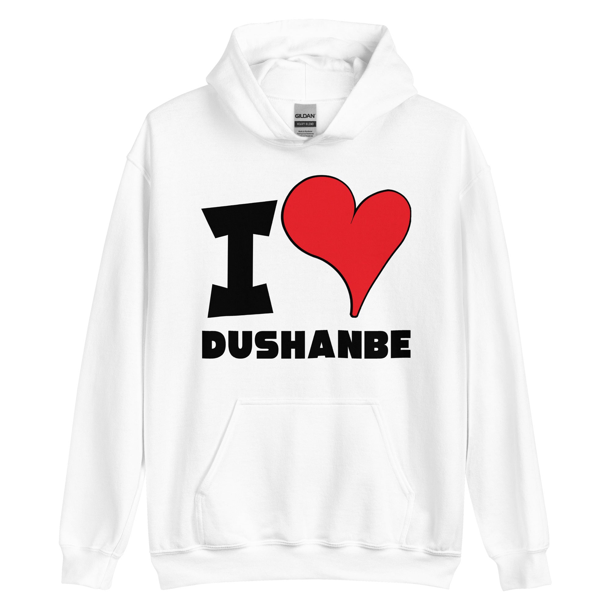 Unisex Hoodie - I Love Dushanbe Red