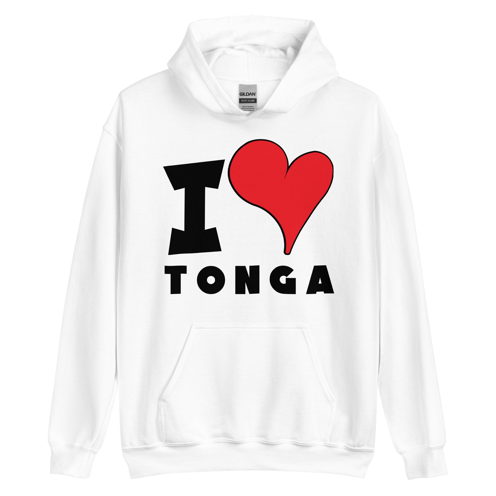 Unisex Hoodie - I Love Tonga Red