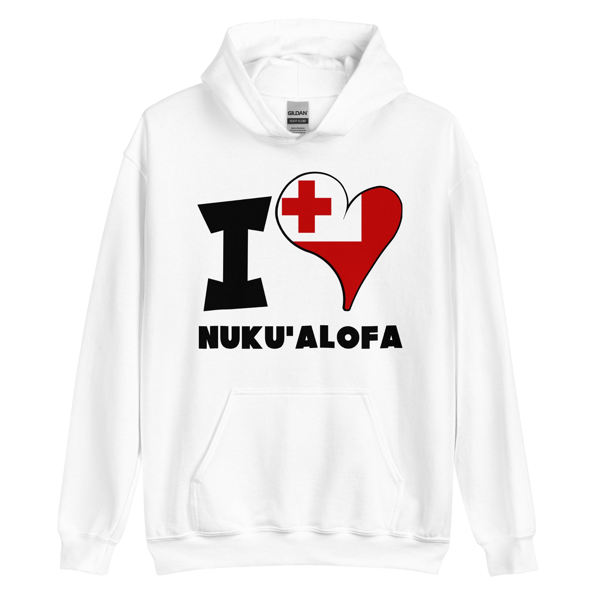 Unisex Hoodie - I Love Nuku'alofa Flag