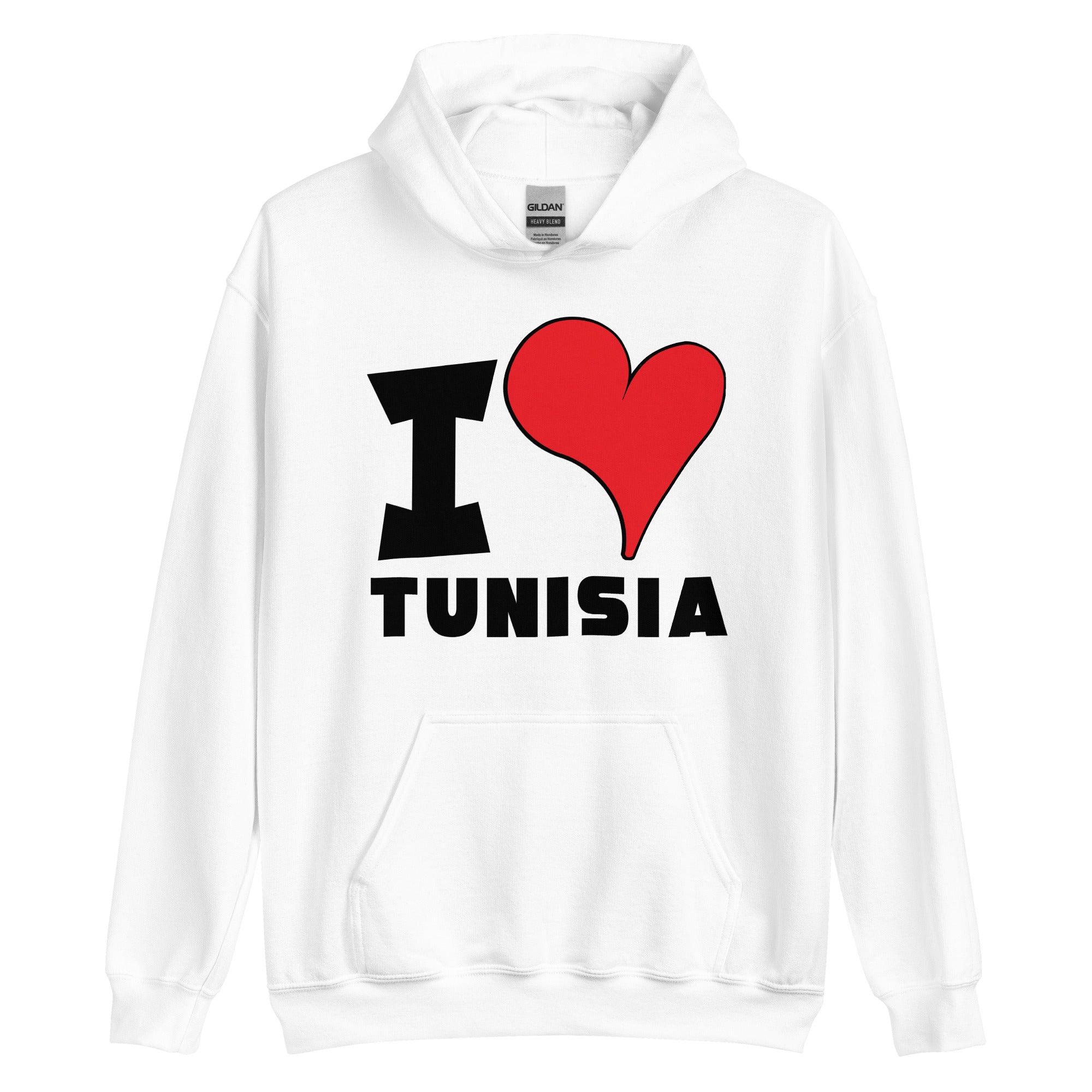 Unisex Hoodie - I Love Tunisia Red