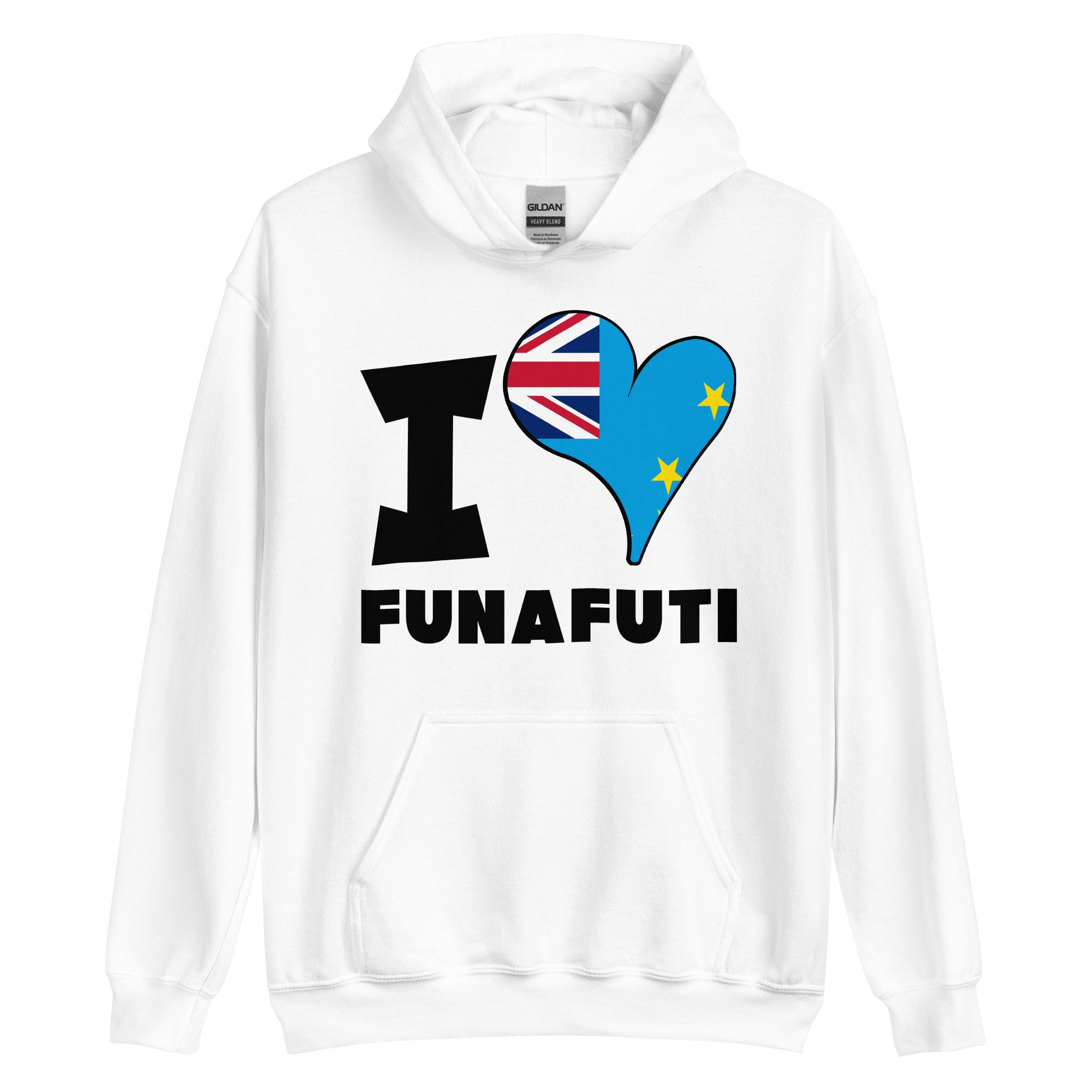 Unisex Hoodie - I Love Funafuti Flag