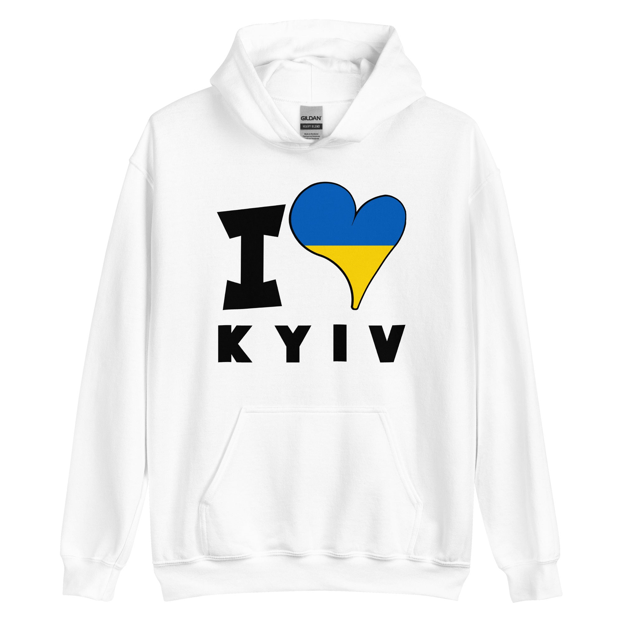 Unisex Hoodie - I Love kyiv Flag