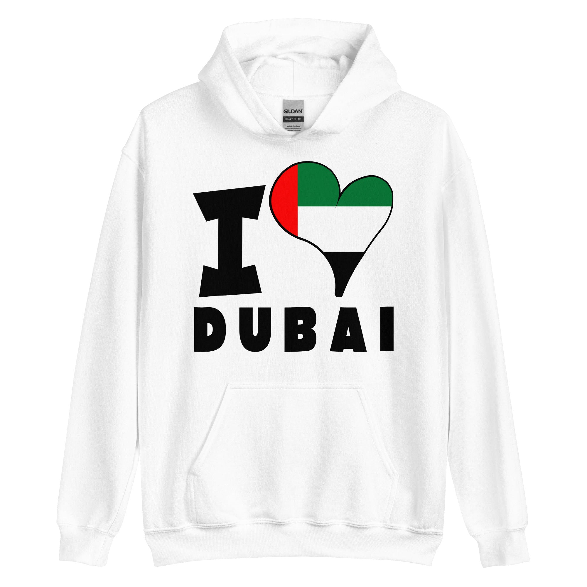 Unisex Hoodie - I Love Dubai Flag