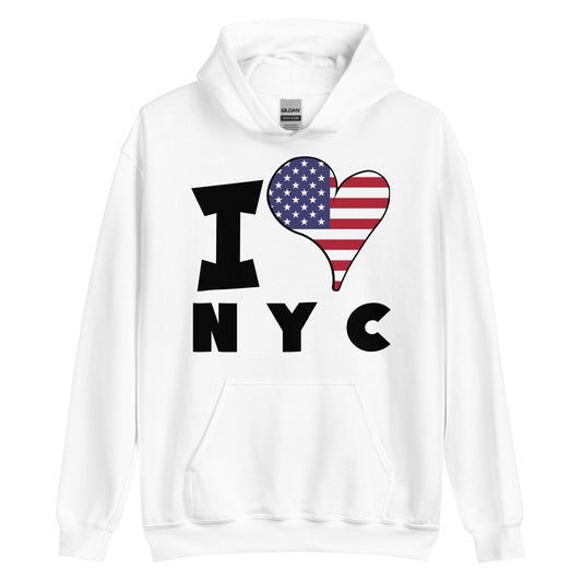Unisex Hoodie - I Love NYC Flag