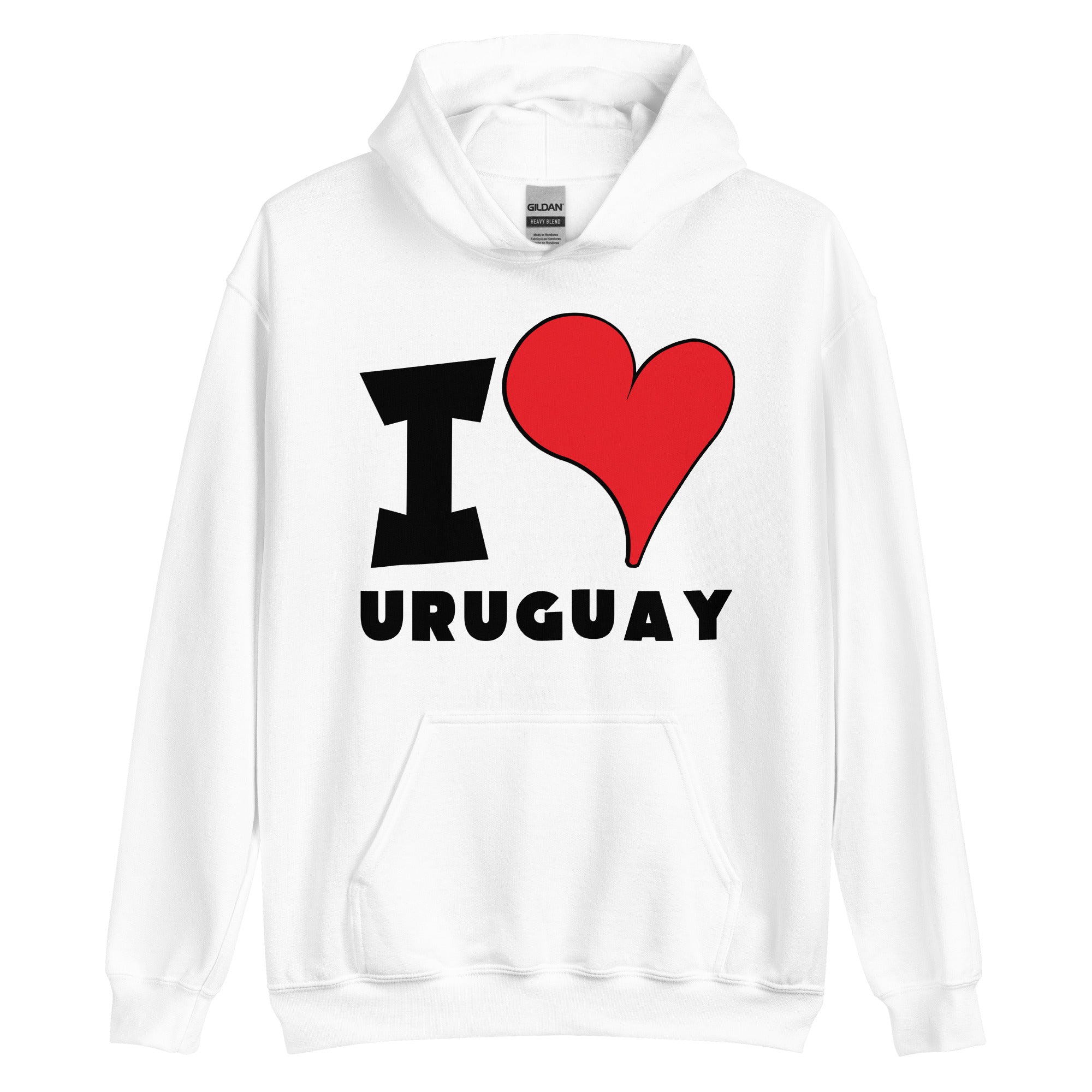 Unisex Hoodie - I Love Uruguay Red