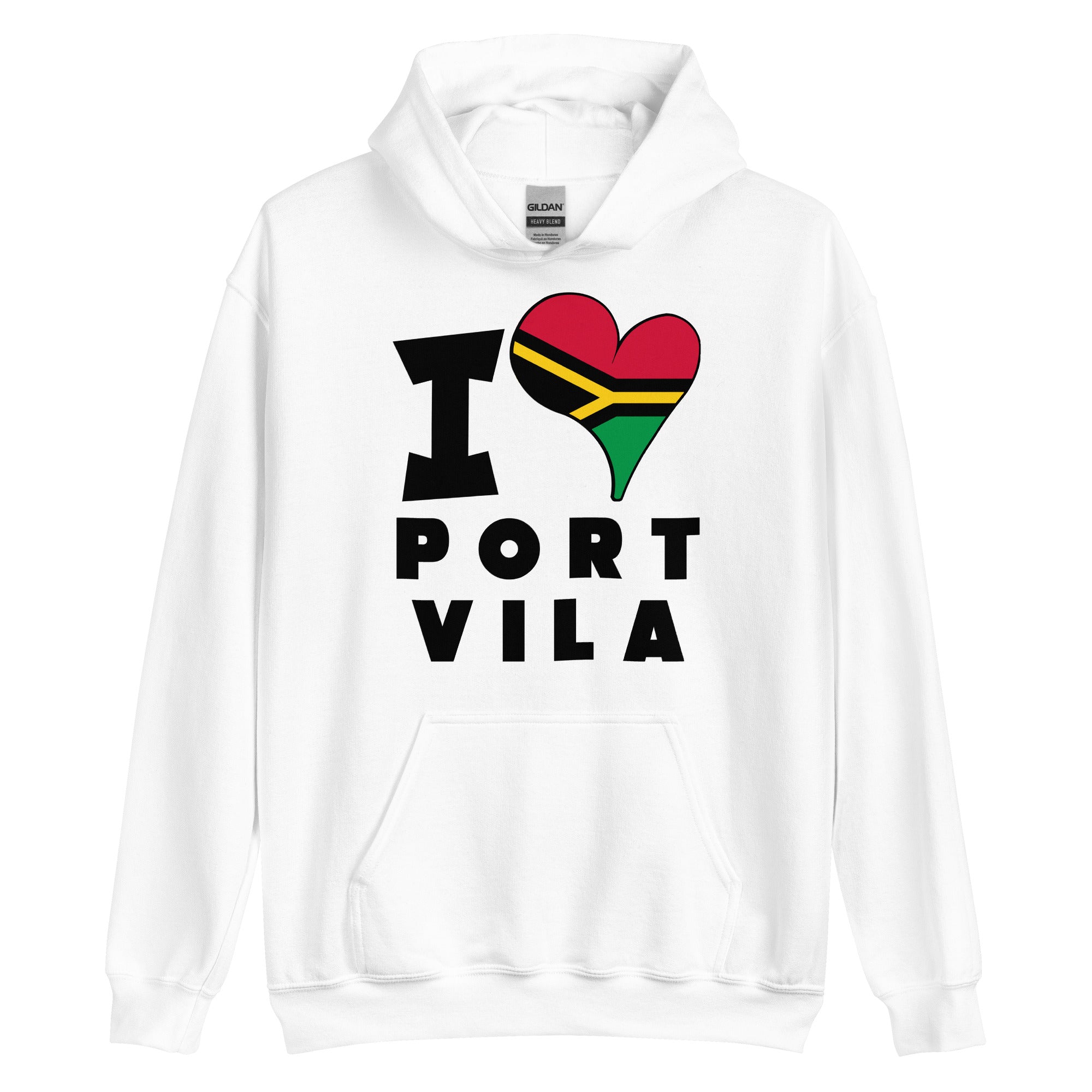 Unisex Hoodie - I Love Port Vila Flag