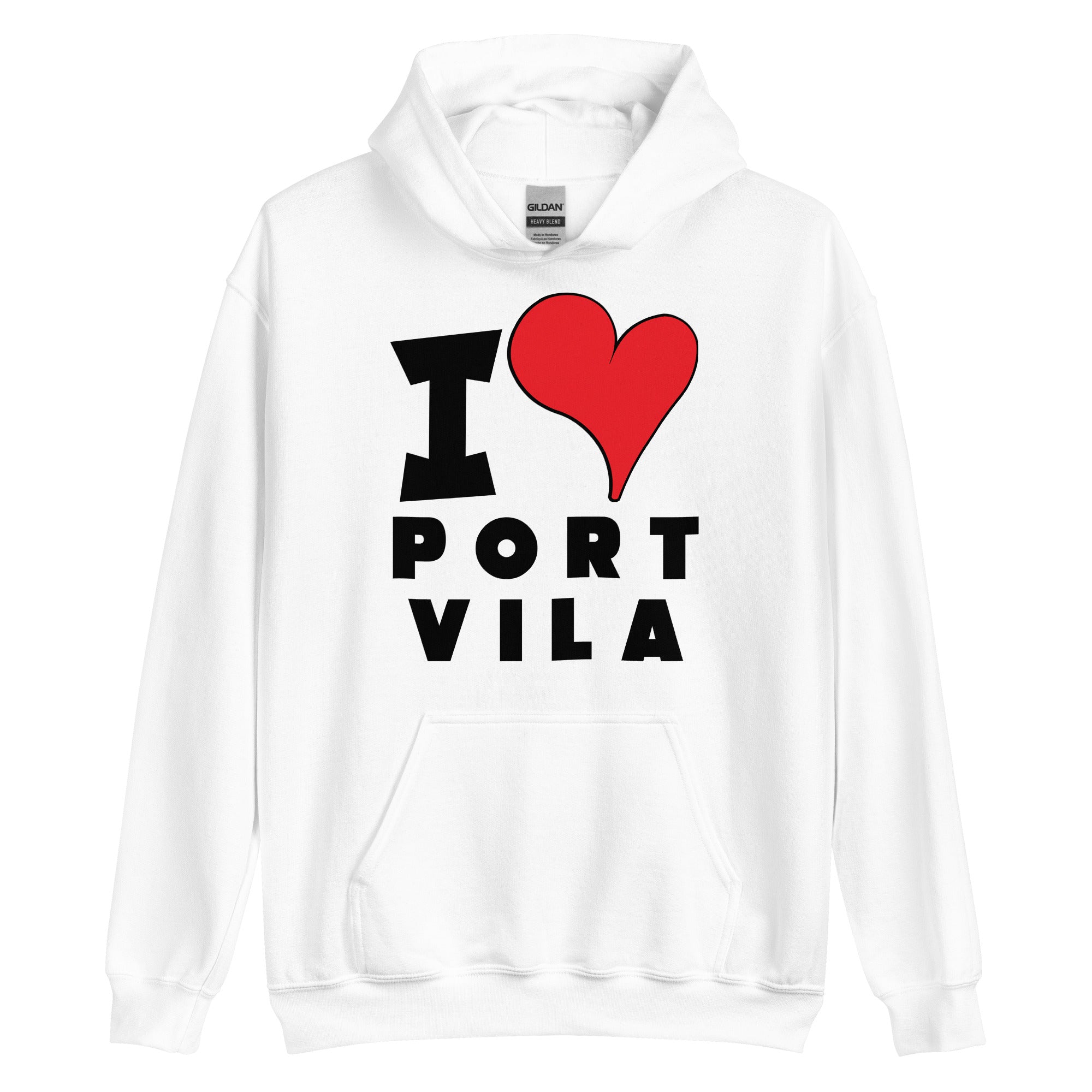 Unisex Hoodie - I Love Port Vila Red