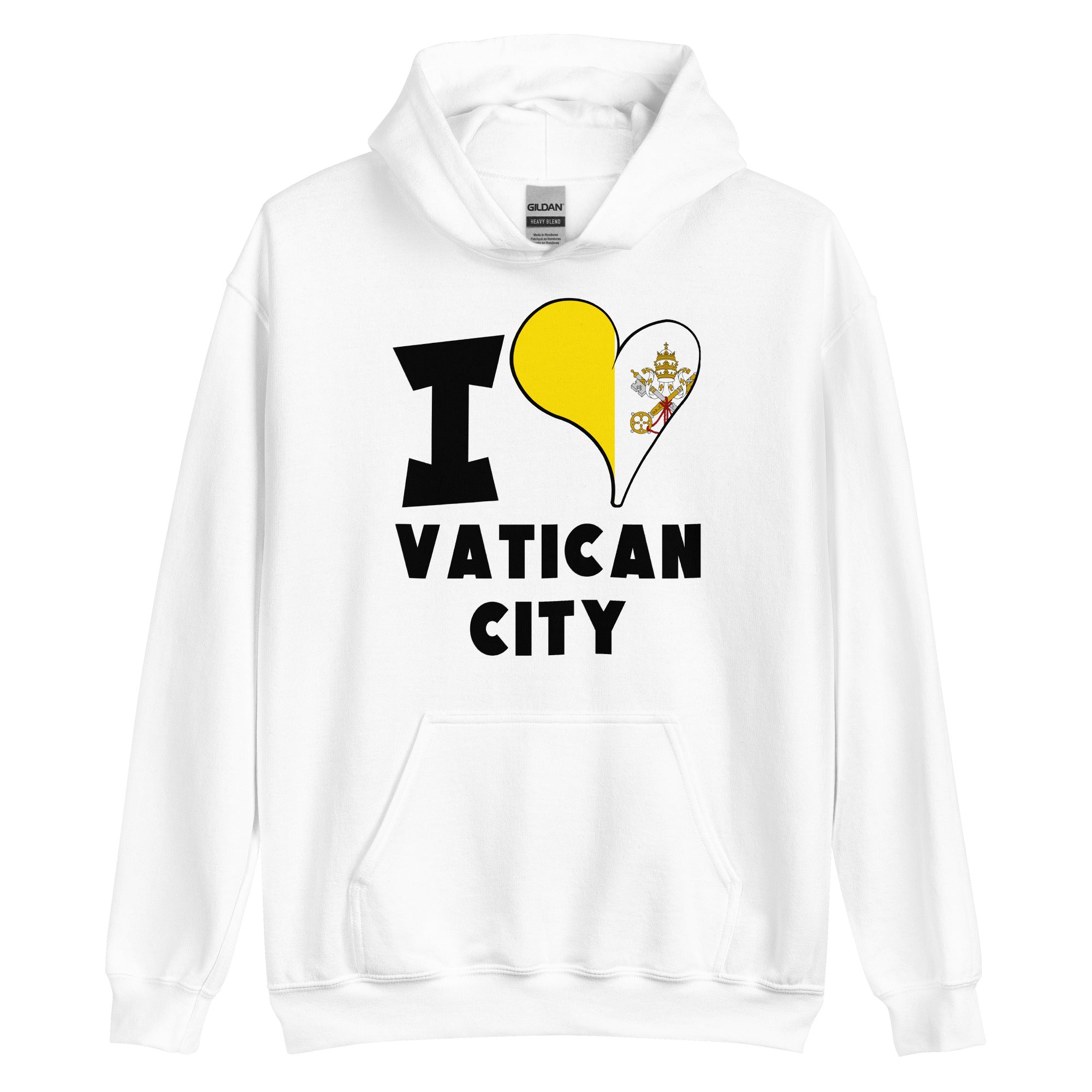 Unisex Hoodie - I Love Vatican City Flag