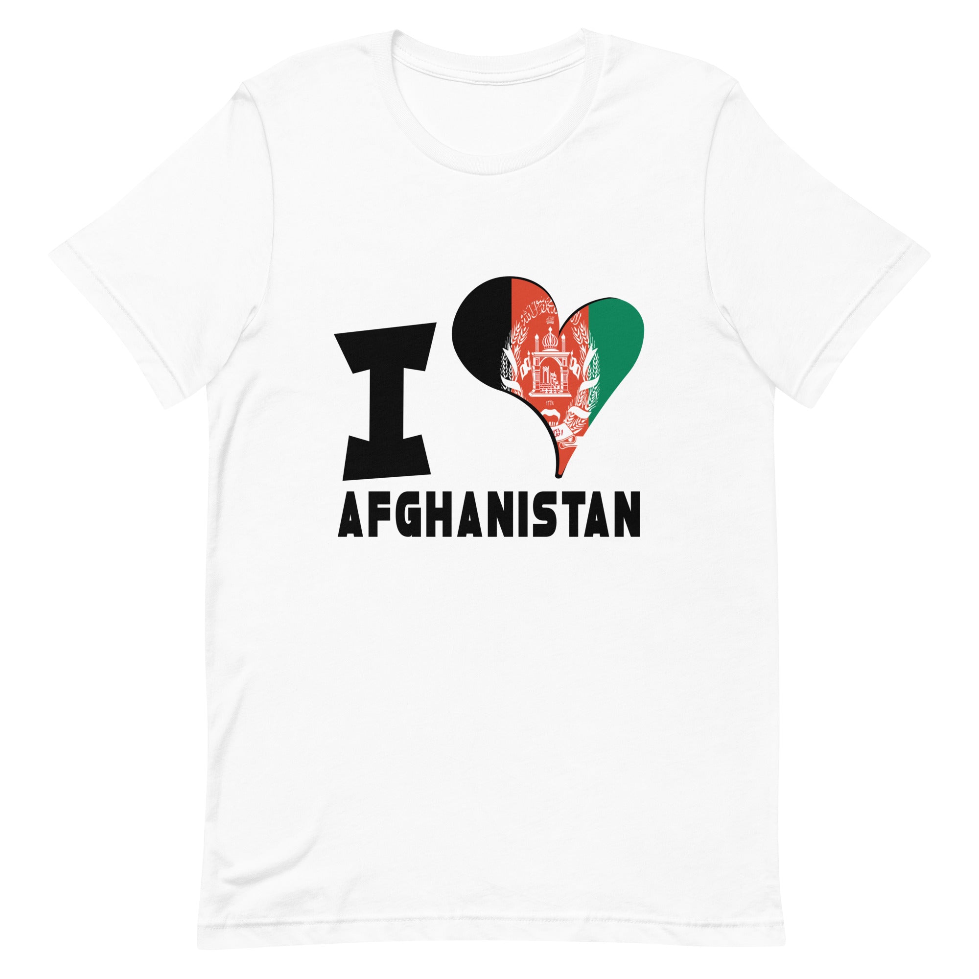 Unisex t-shirt - I Love Afghanistan Flag