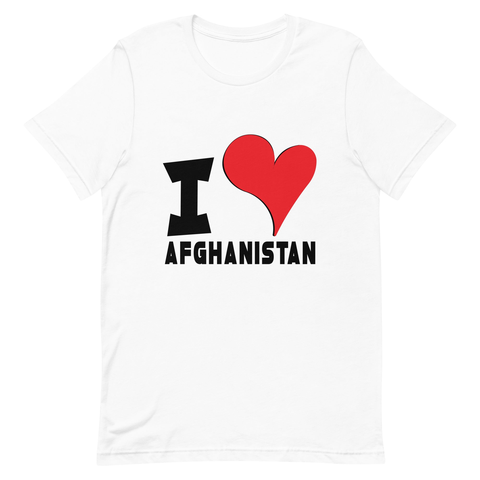 Unisex t-shirt - I Love Afghanistan Red