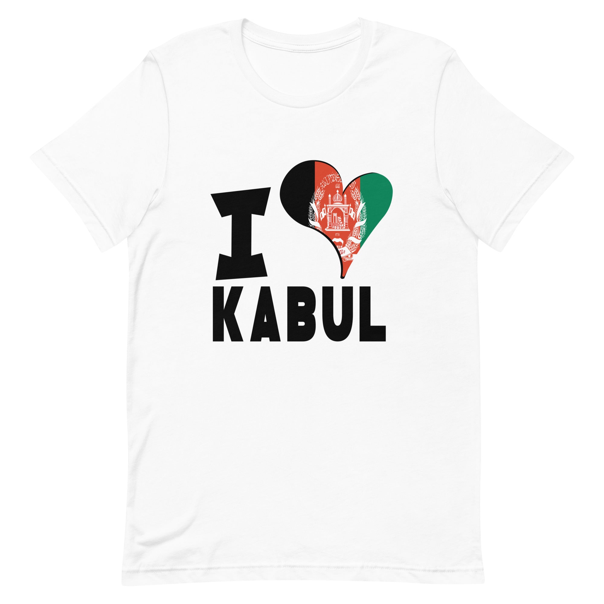 Unisex t-shirt - I Love Kabul Flag