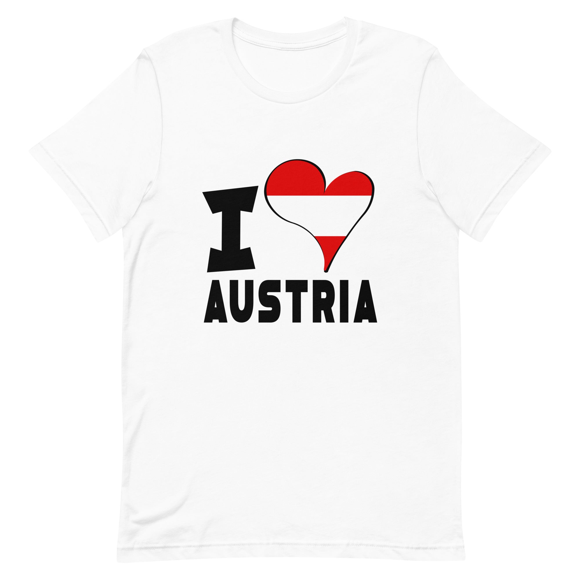 Unisex t-shirt - I Love Austria Flag