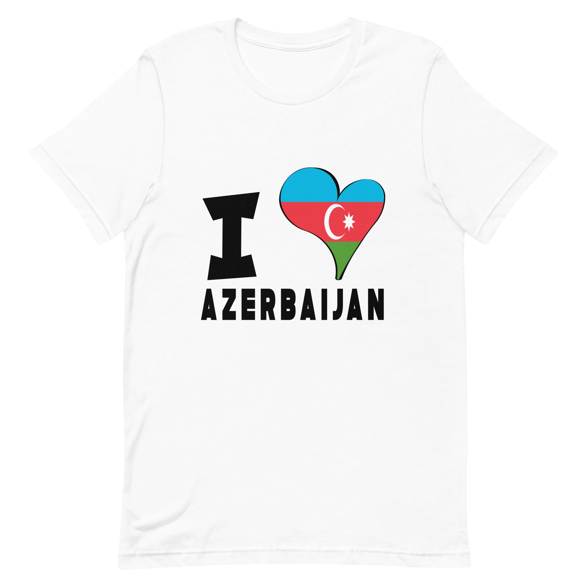 Unisex t-shirt - I Love Azerbaijan Flag