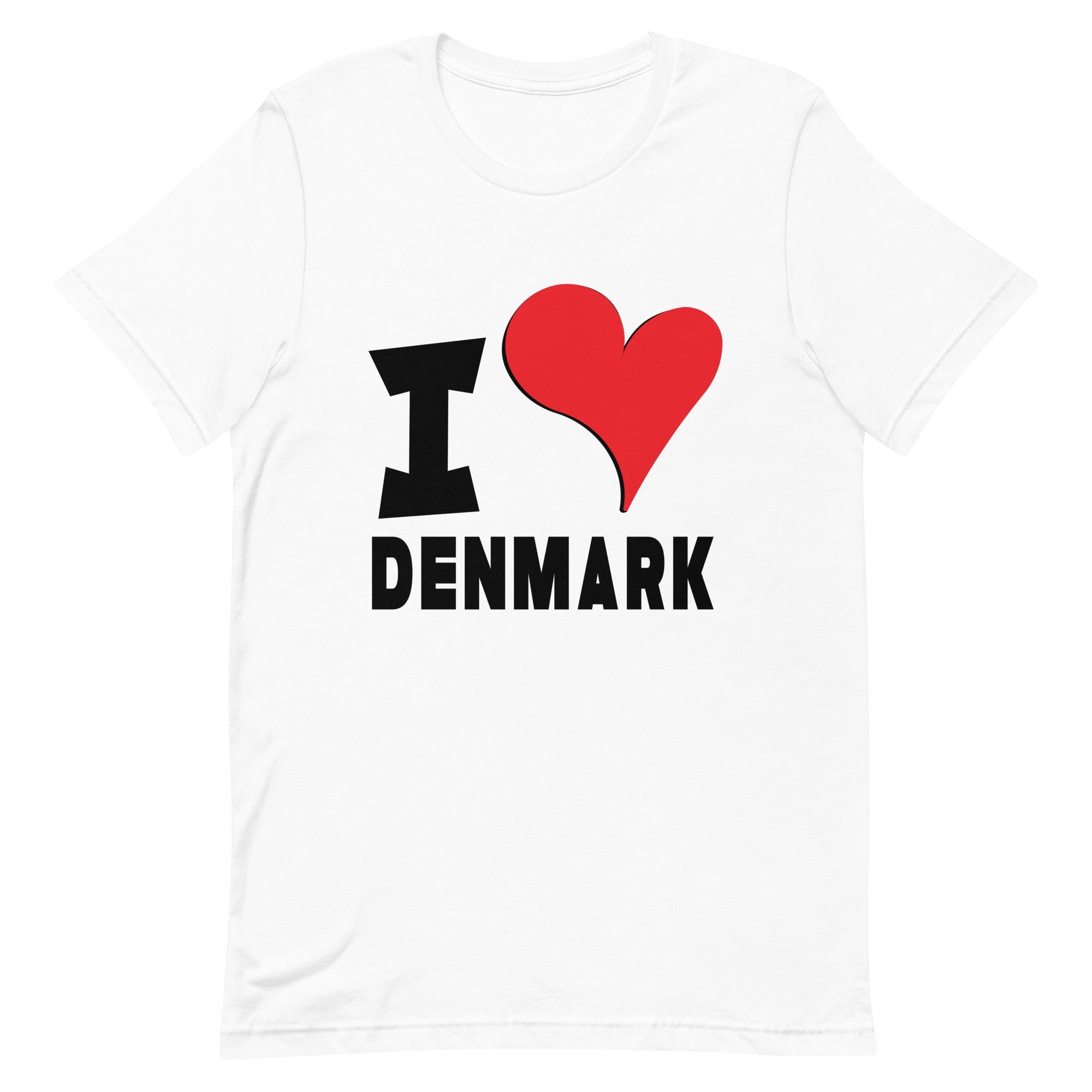 Unisex t-shirt - I Love Denmark Red