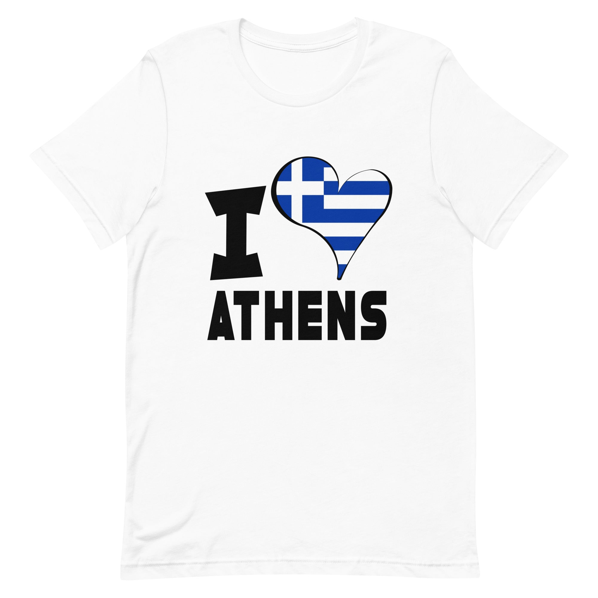 Unisex t-shirt - I Love Athens Flag