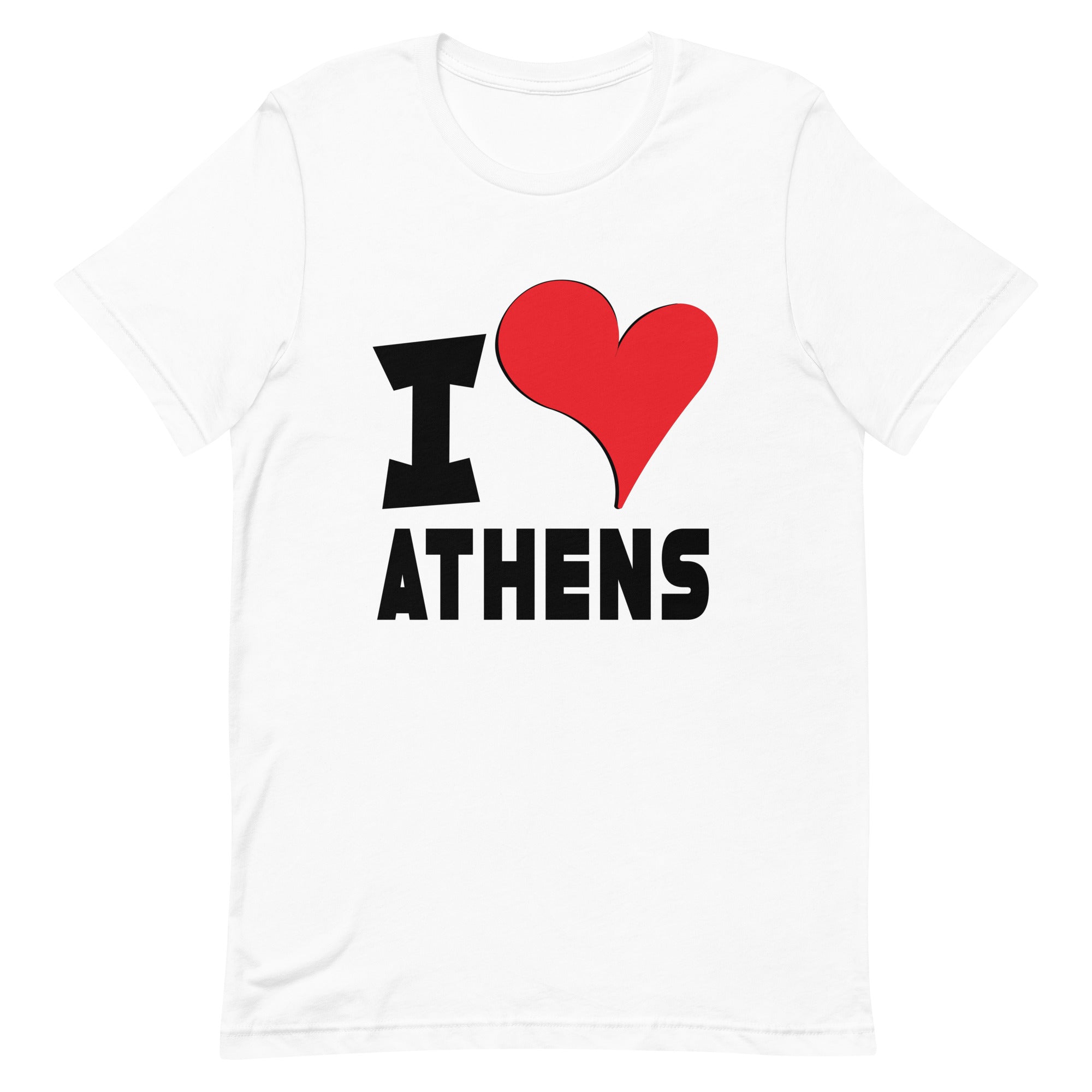 Unisex t-shirt - I Love Athens Red