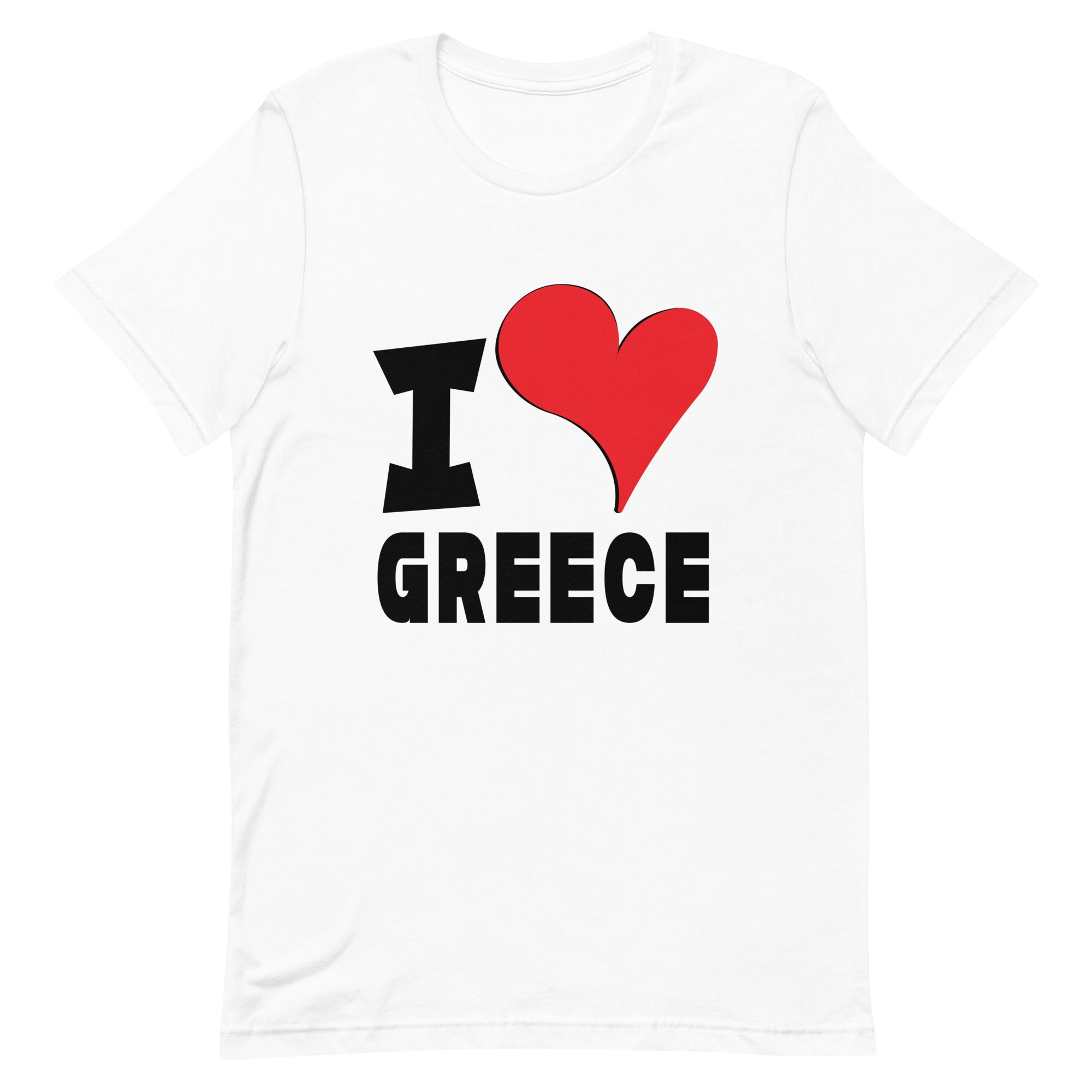 Unisex t-shirt - I Love Greece Red