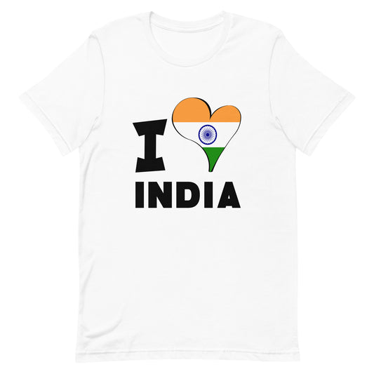 Unisex t-shirt - I Love India Flag