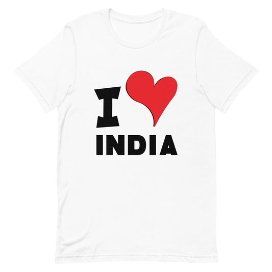 Unisex t-shirt - I Love India Red