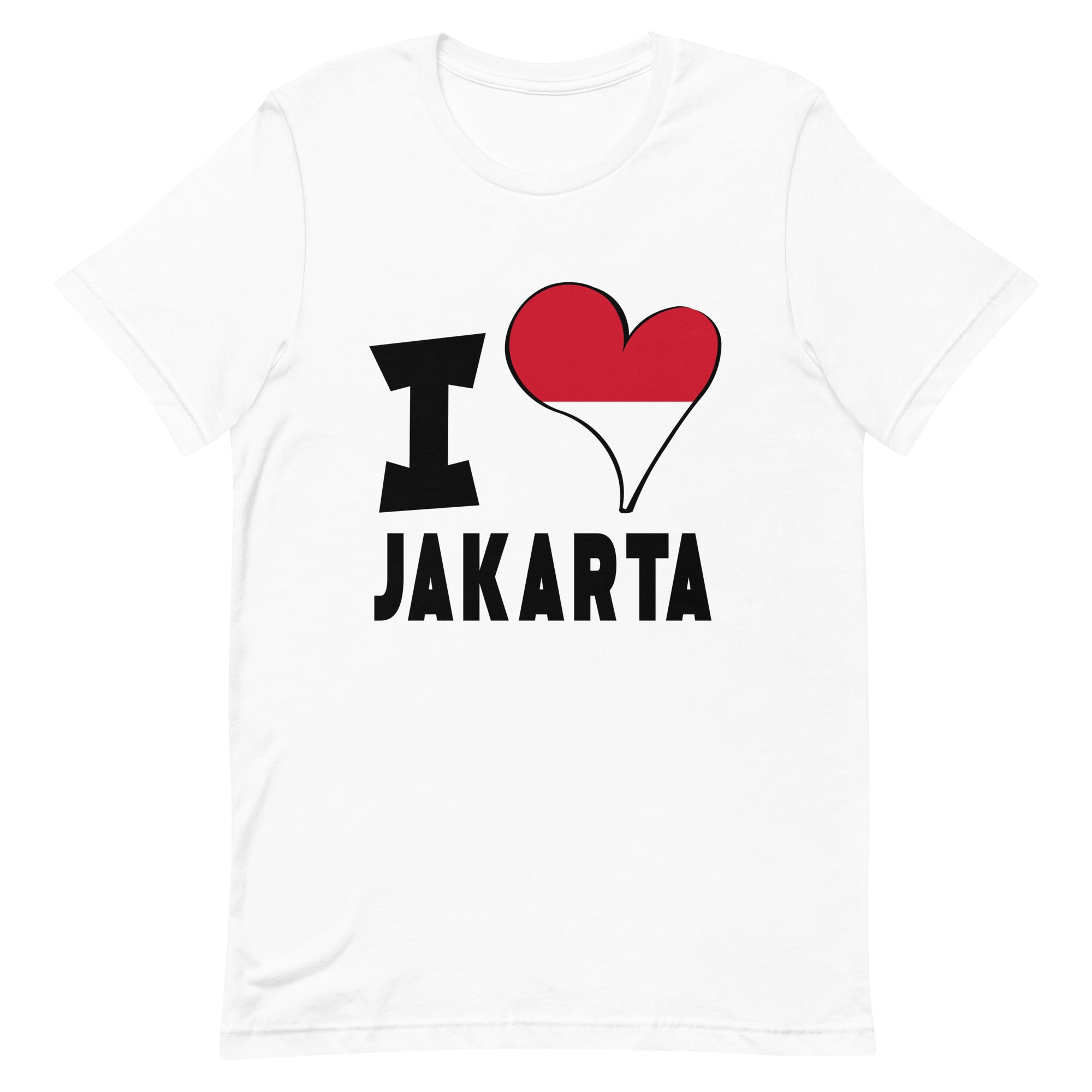 Unisex t-shirt - I Love Jakarta Flag