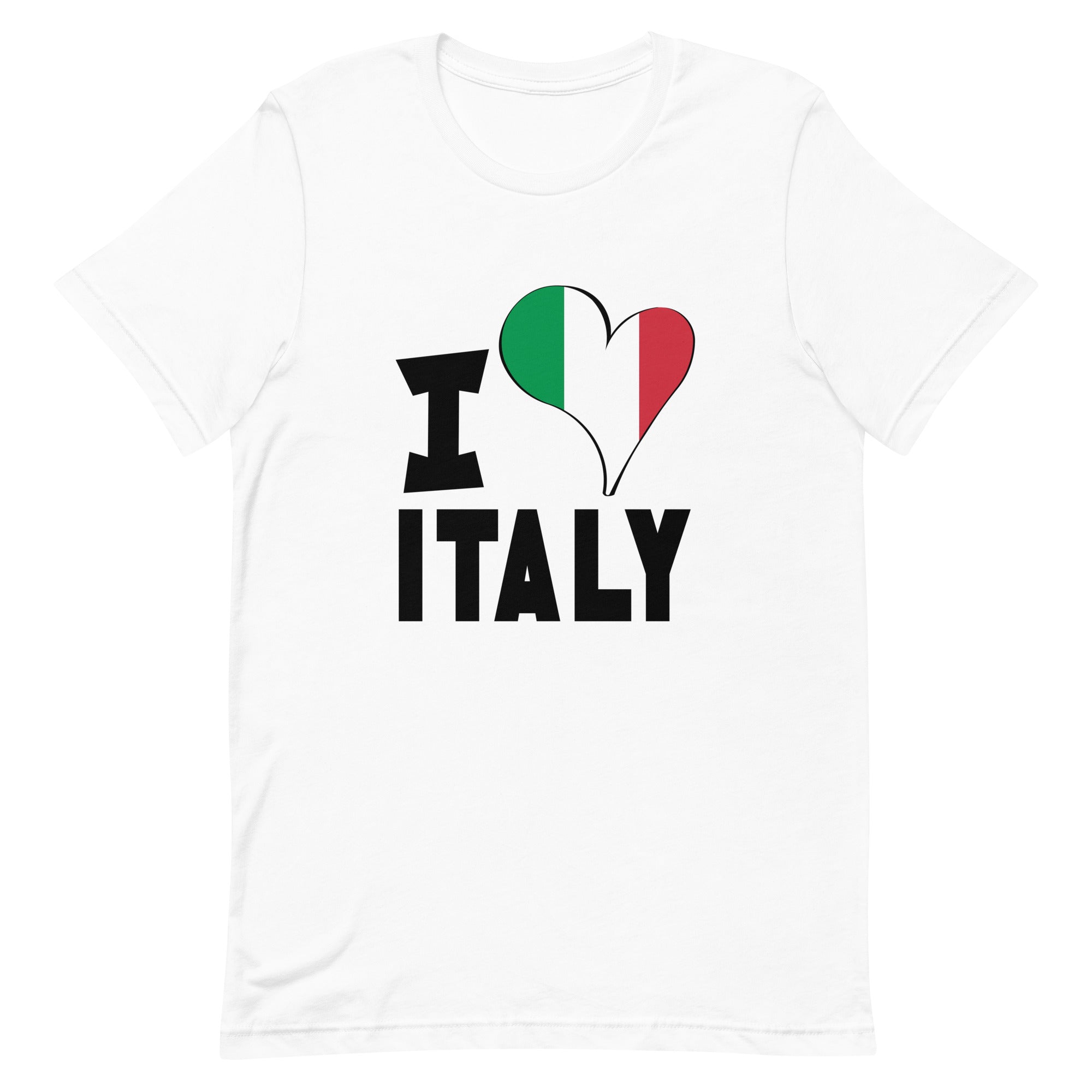 Unisex t-shirt - "I love Italy" Flag