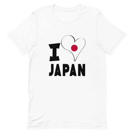 Unisex t-shirt - I Love Japan Flag