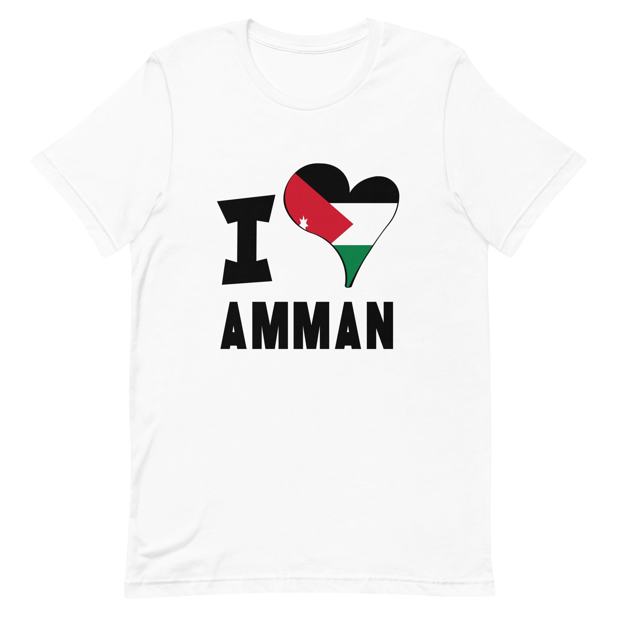 Unisex t-shirt - I Love Amman Flag