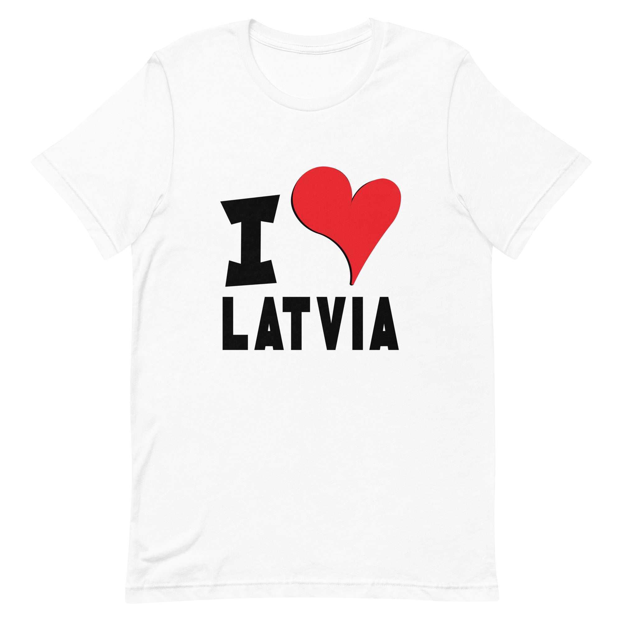 Unisex t-shirt - I Love Latvia Red