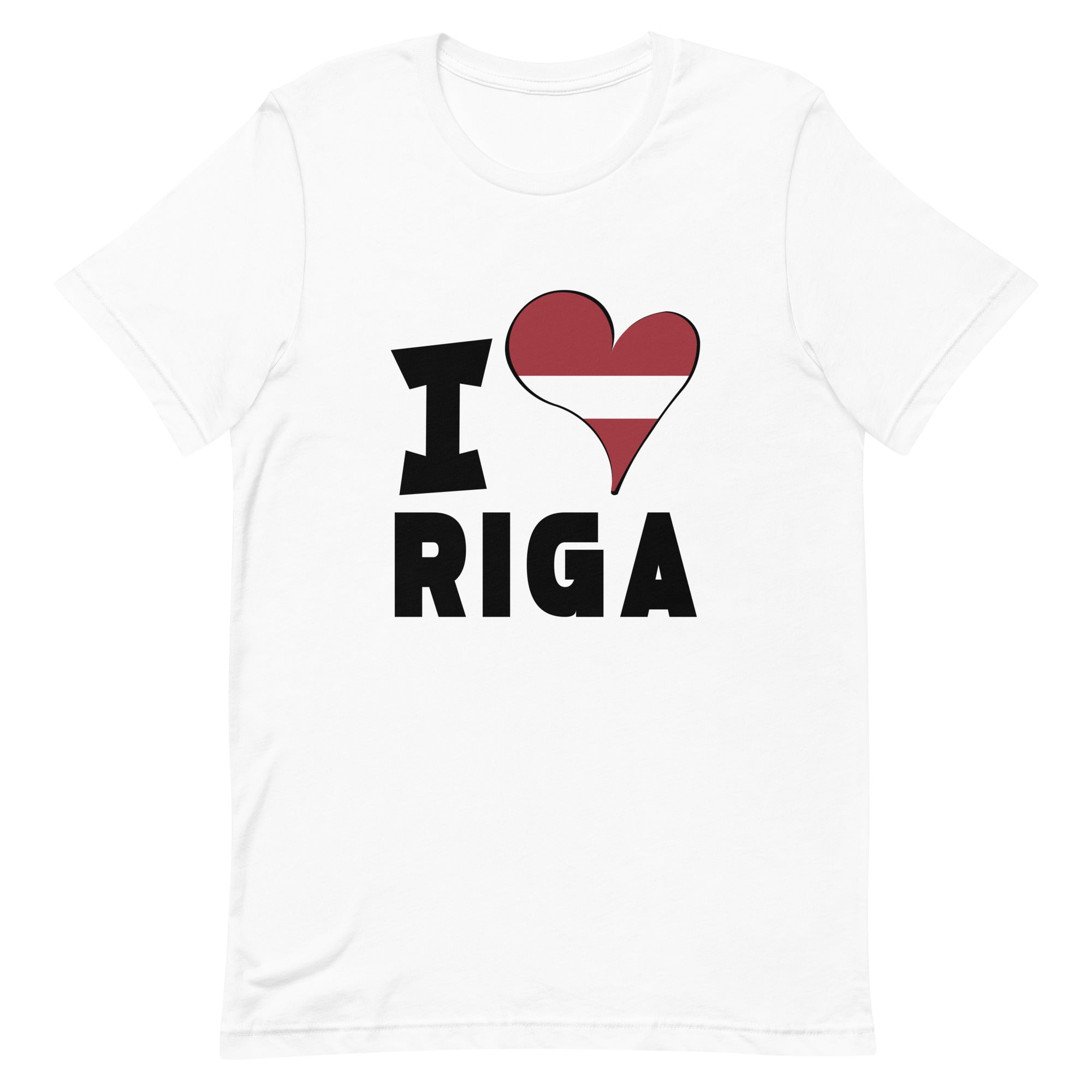 Unisex t-shirt - I Love Riga Flag