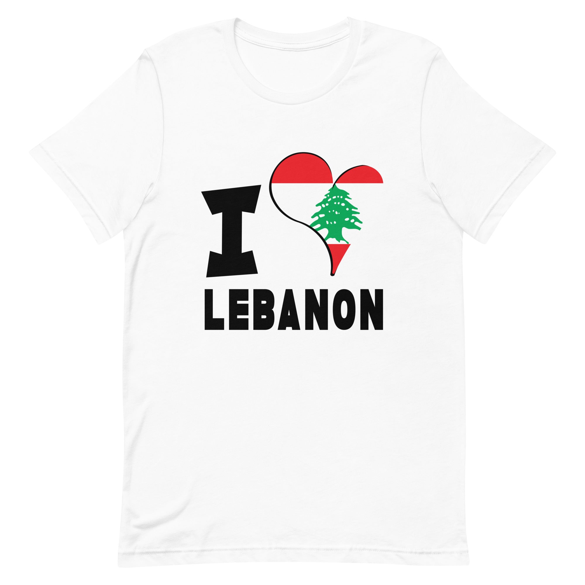 Unisex t-shirt - I Love Lebanon Flag