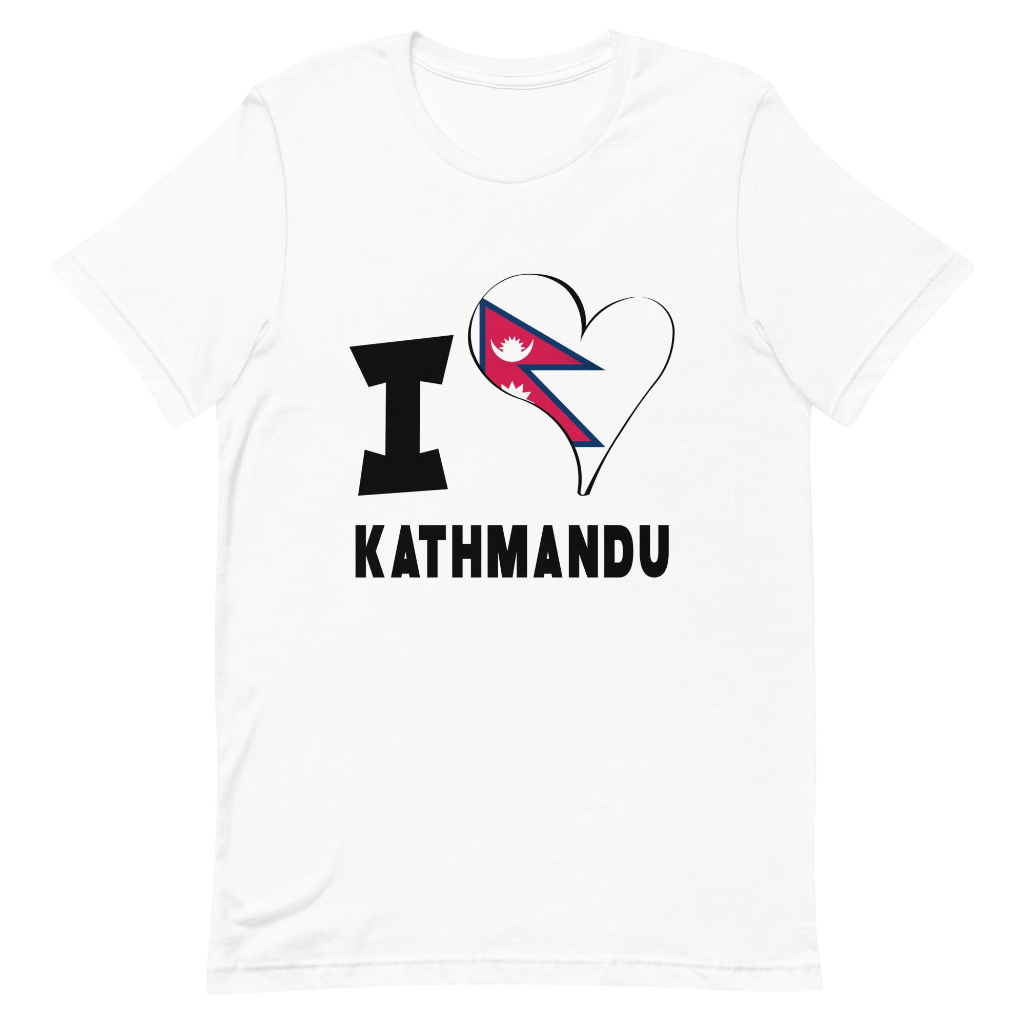 Unisex t-shirt - I love Kathmandu Flag