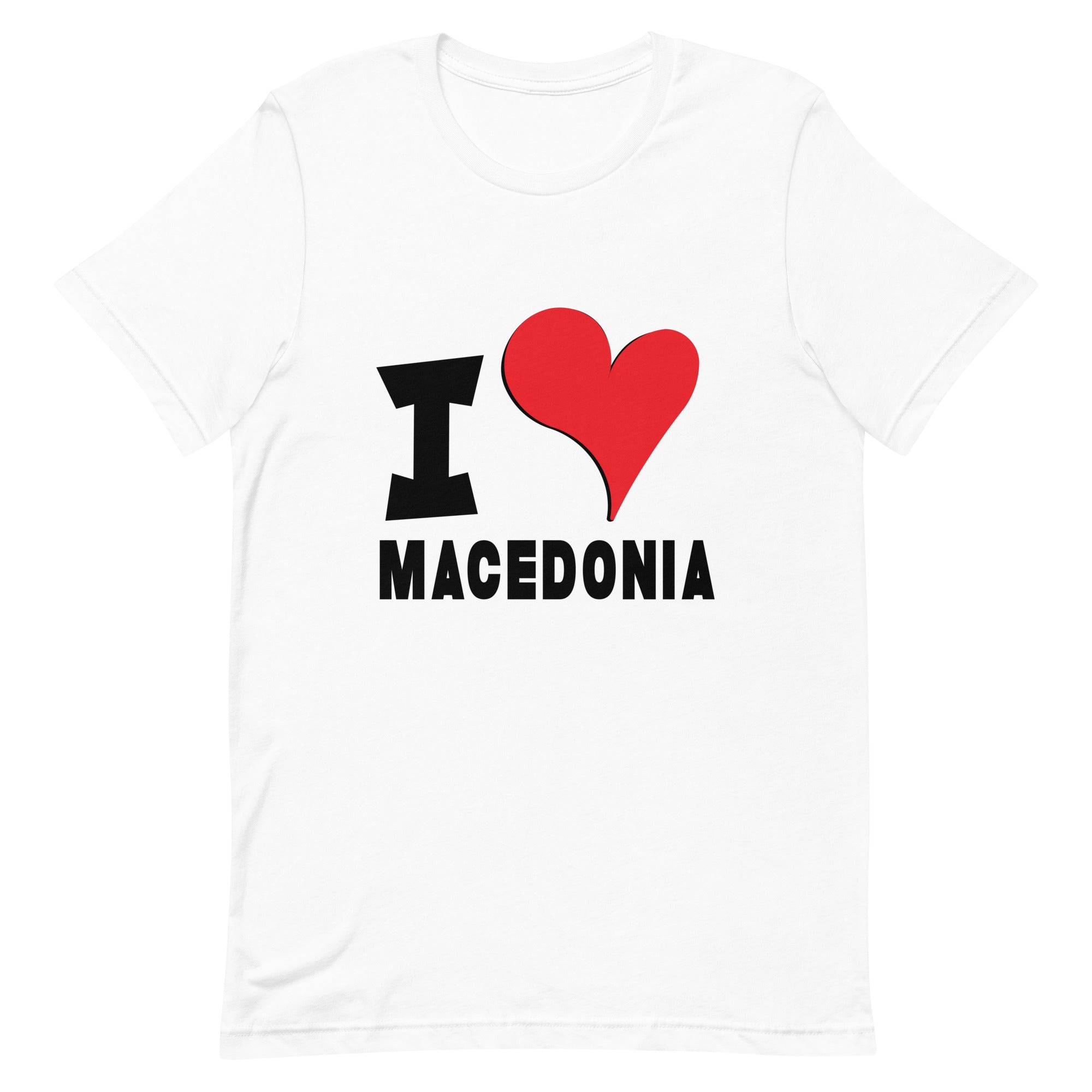 Unisex t-shirt - I Love Macedonia Red