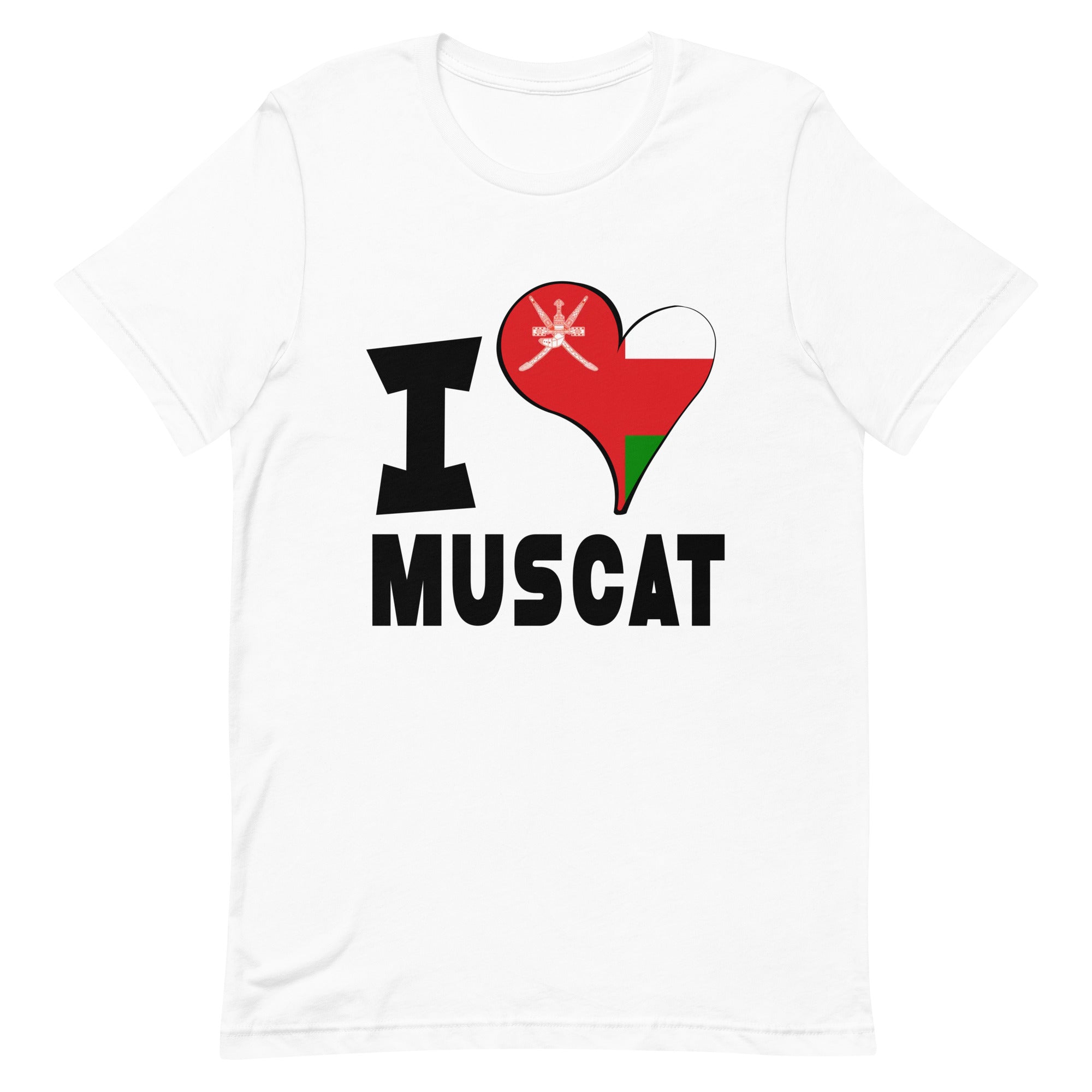 Unisex t-shirt - I Love Muscat Flag