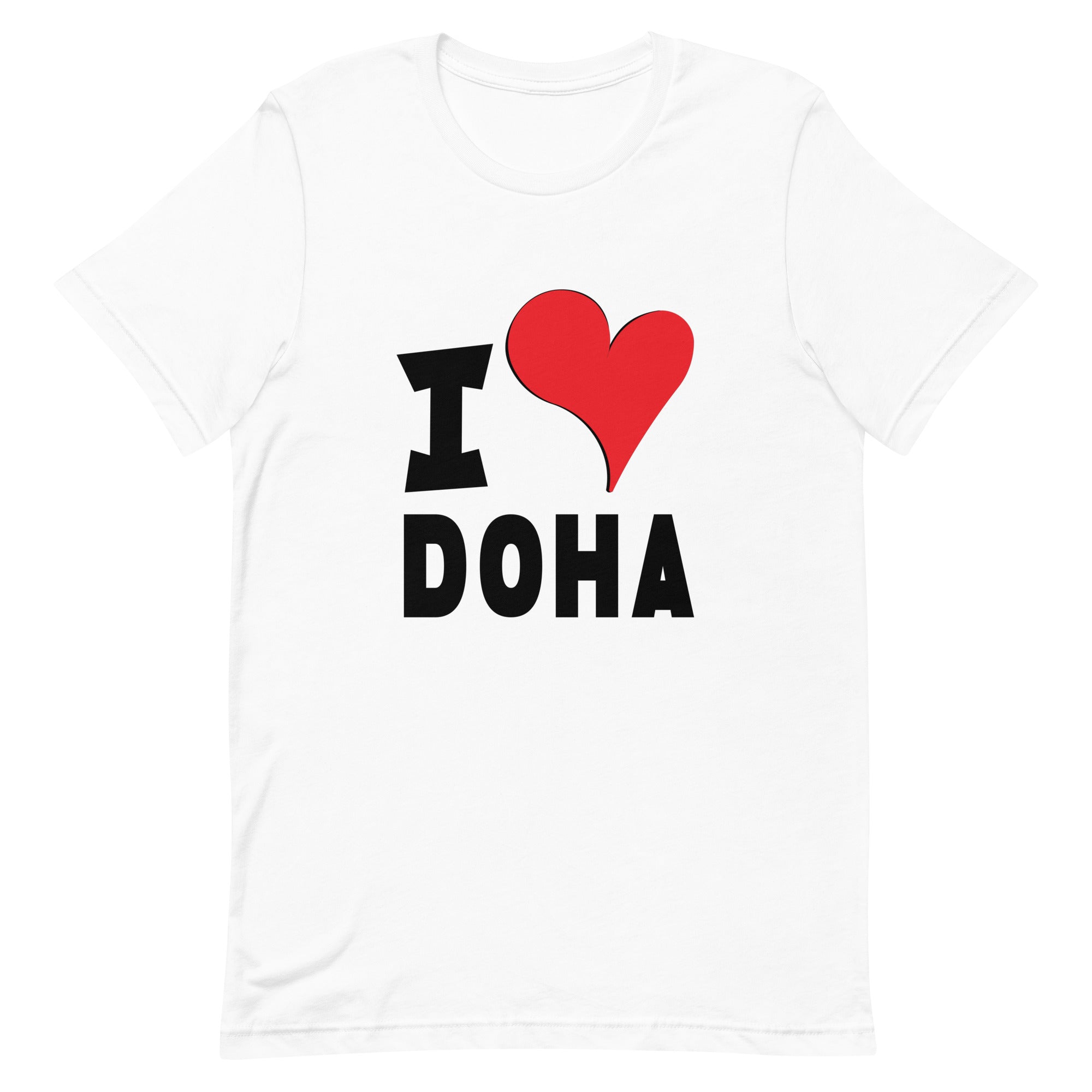 Unisex t-shirt - I Love Doha Red