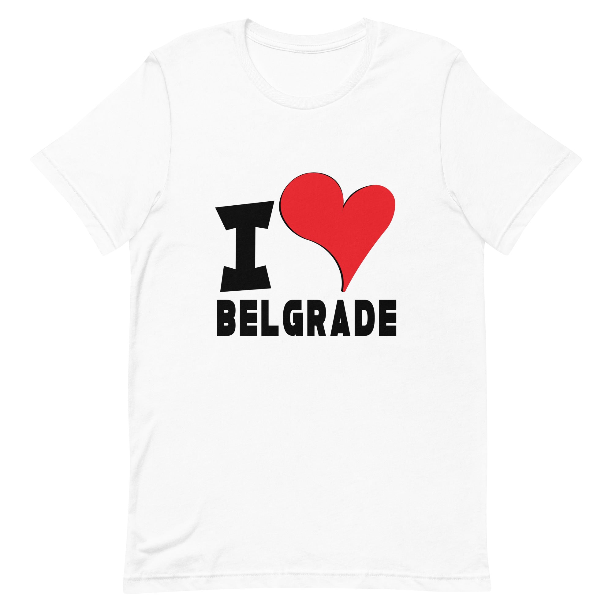 Unisex t-shirt - I Love Belgrade Red