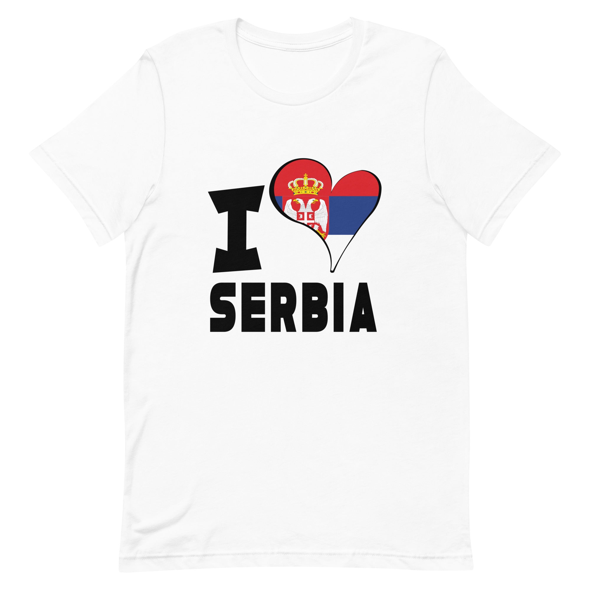 Unisex t-shirt - I Love Serbia Flag