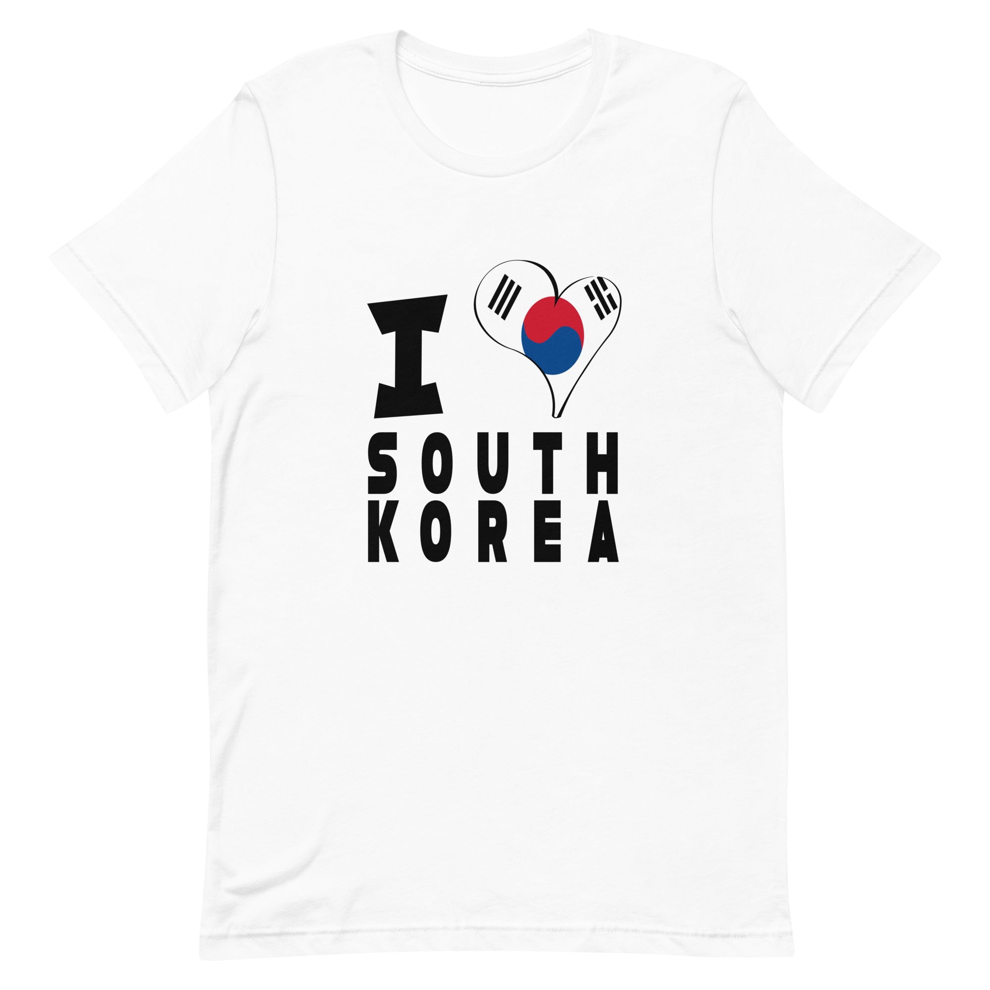 Unisex t-shirt - I Love South Korea Flag